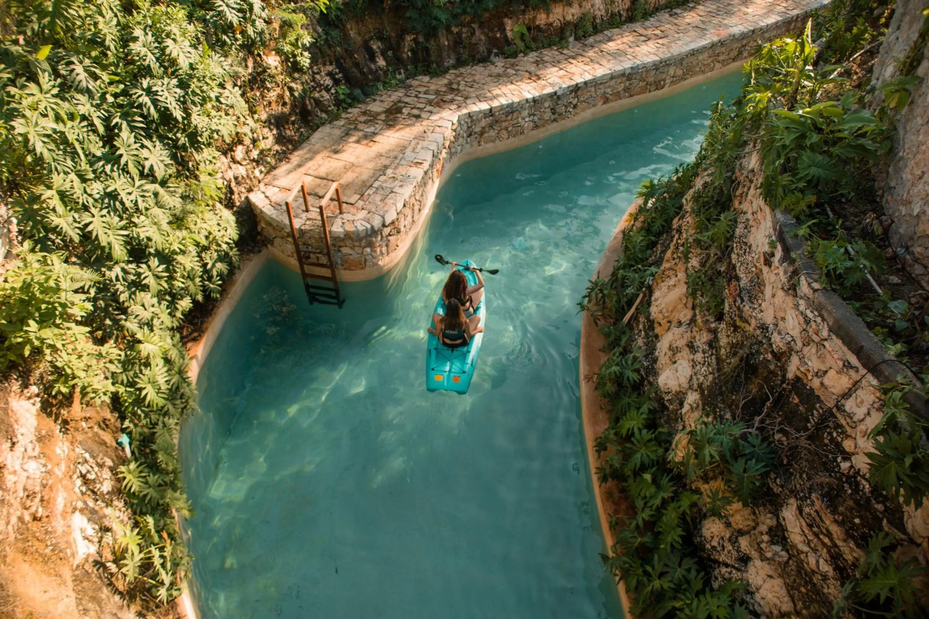 Aqua park in Hacienda Cenote San Ignacio