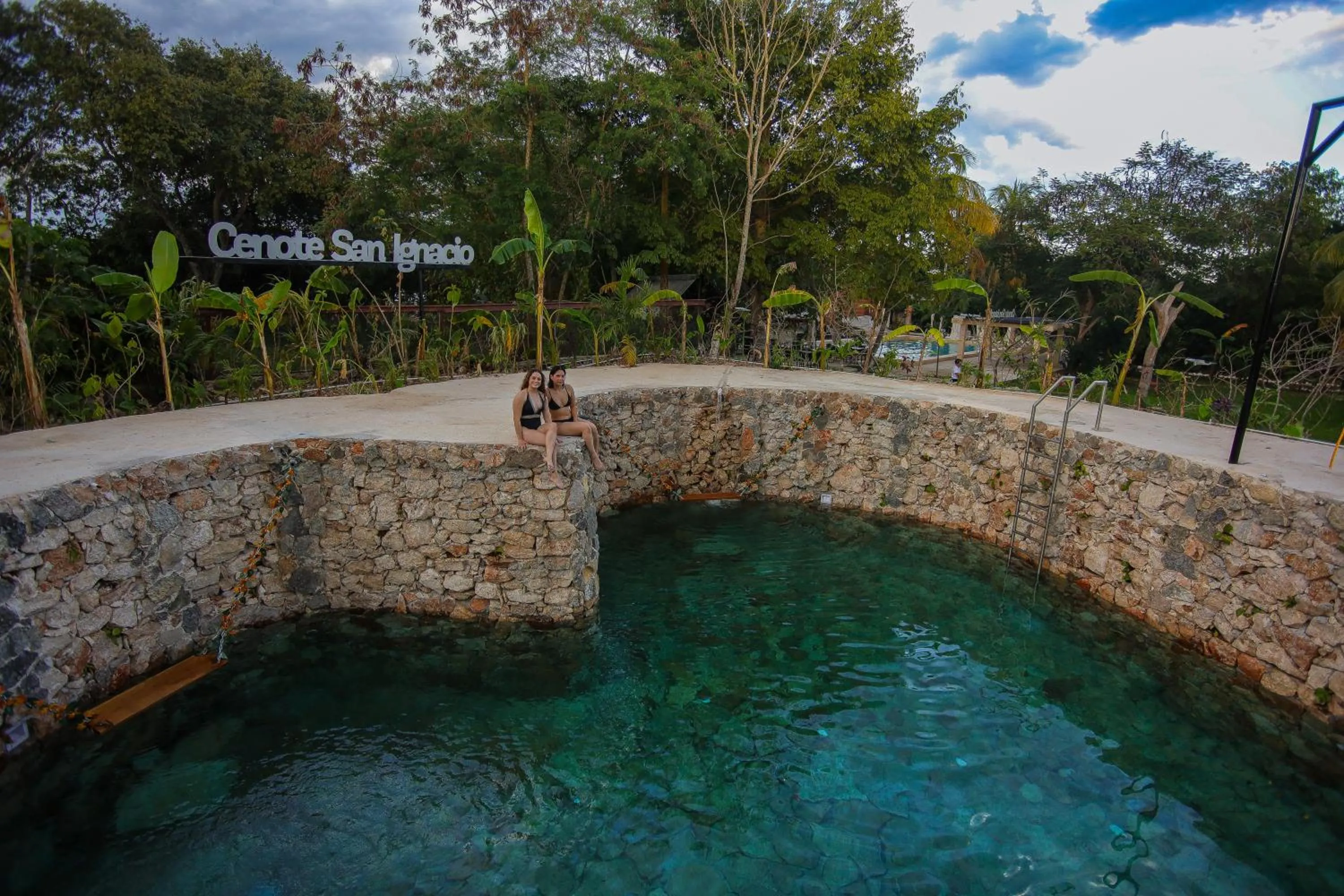 Aqua park in Hacienda Cenote San Ignacio