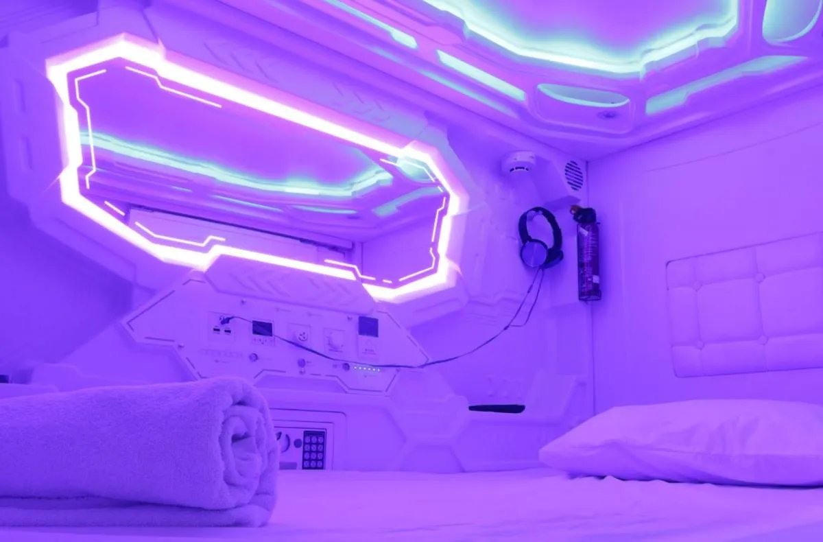 Bed in Hotel Shakti Capsule