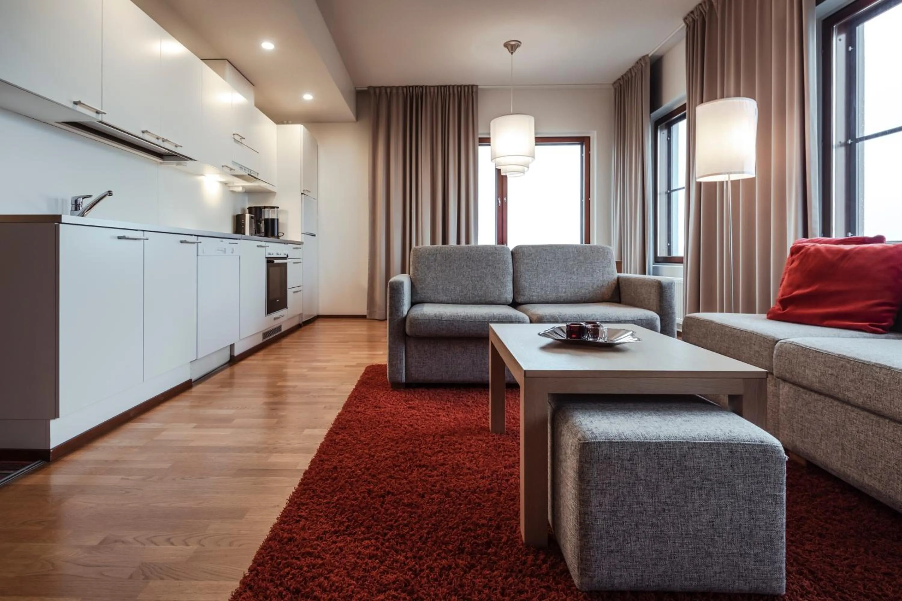 Kitchen or kitchenette in Lapland Hotels Saaga