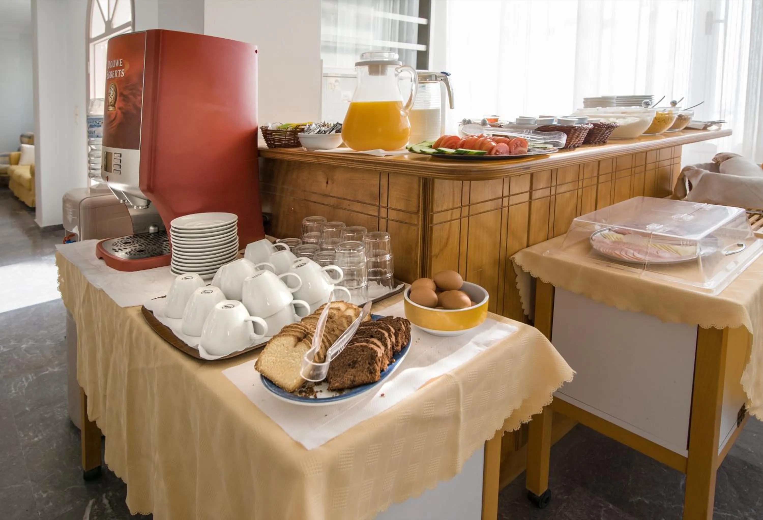 Continental breakfast in Kamari Blue Boutique Hotel
