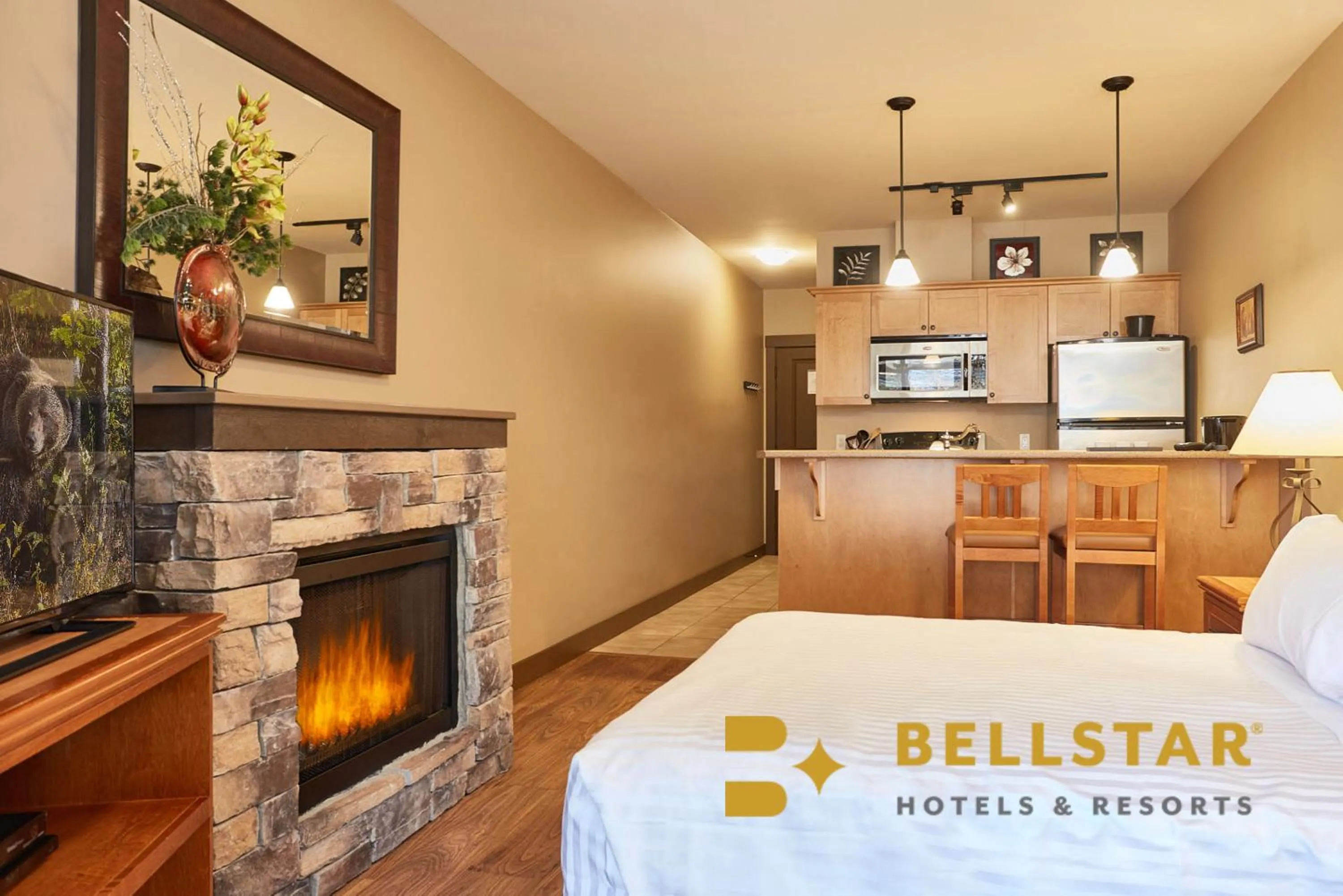 Kitchen or kitchenette in Palliser Lodge — Bellstar Hotels & Resorts