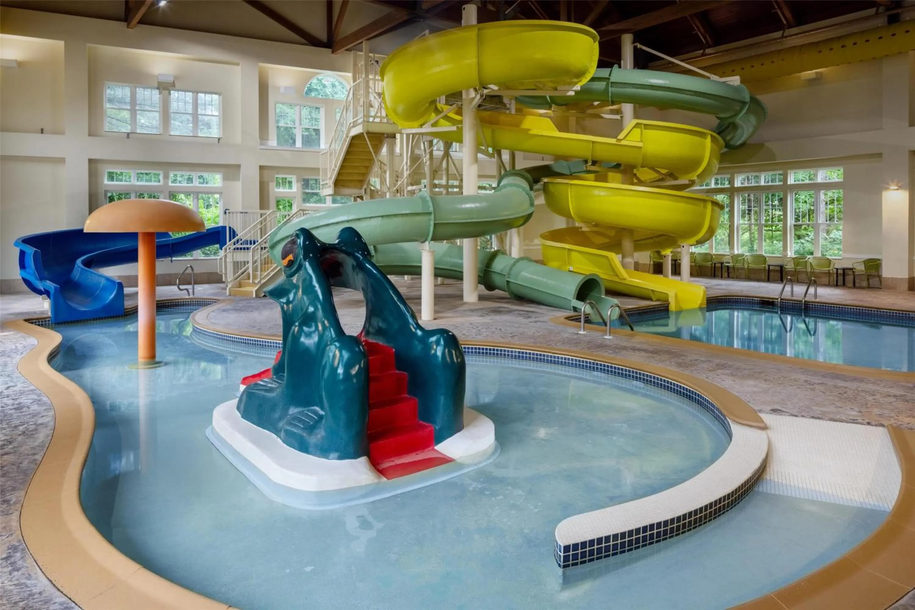 Pool view in Hampton Inn & Suites North Conway