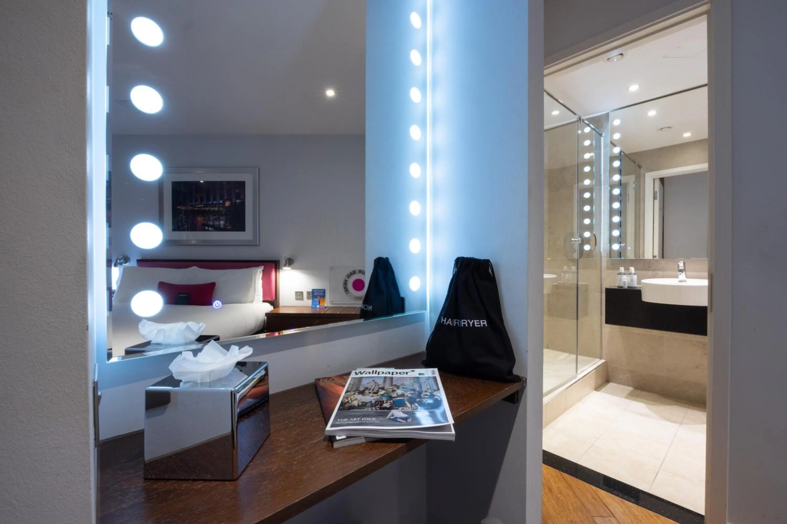 hair dryier, Bed in Bermondsey Square Hotel - A Bespoke Hotel