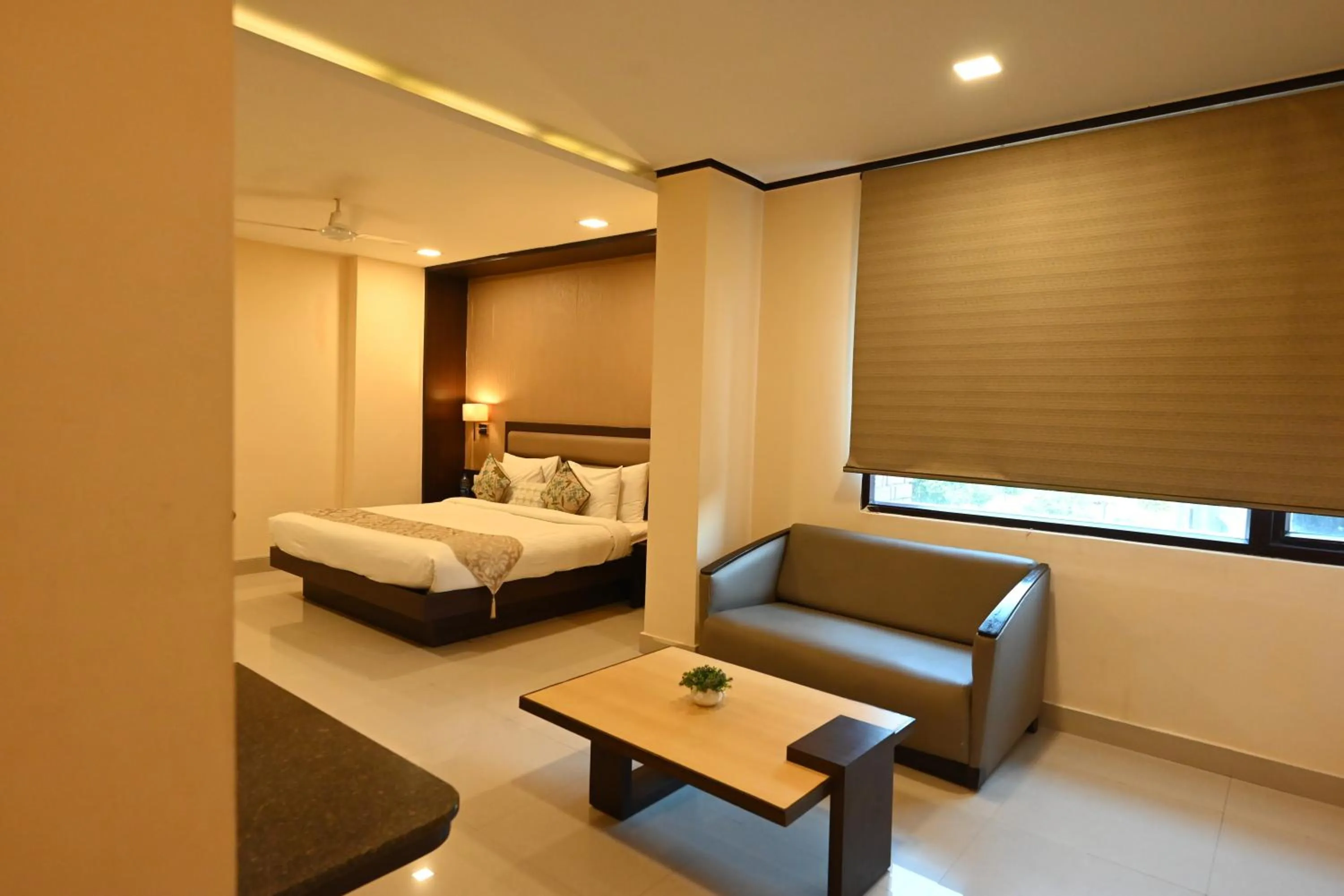 Seating area, Bed in Little Chef Hotel