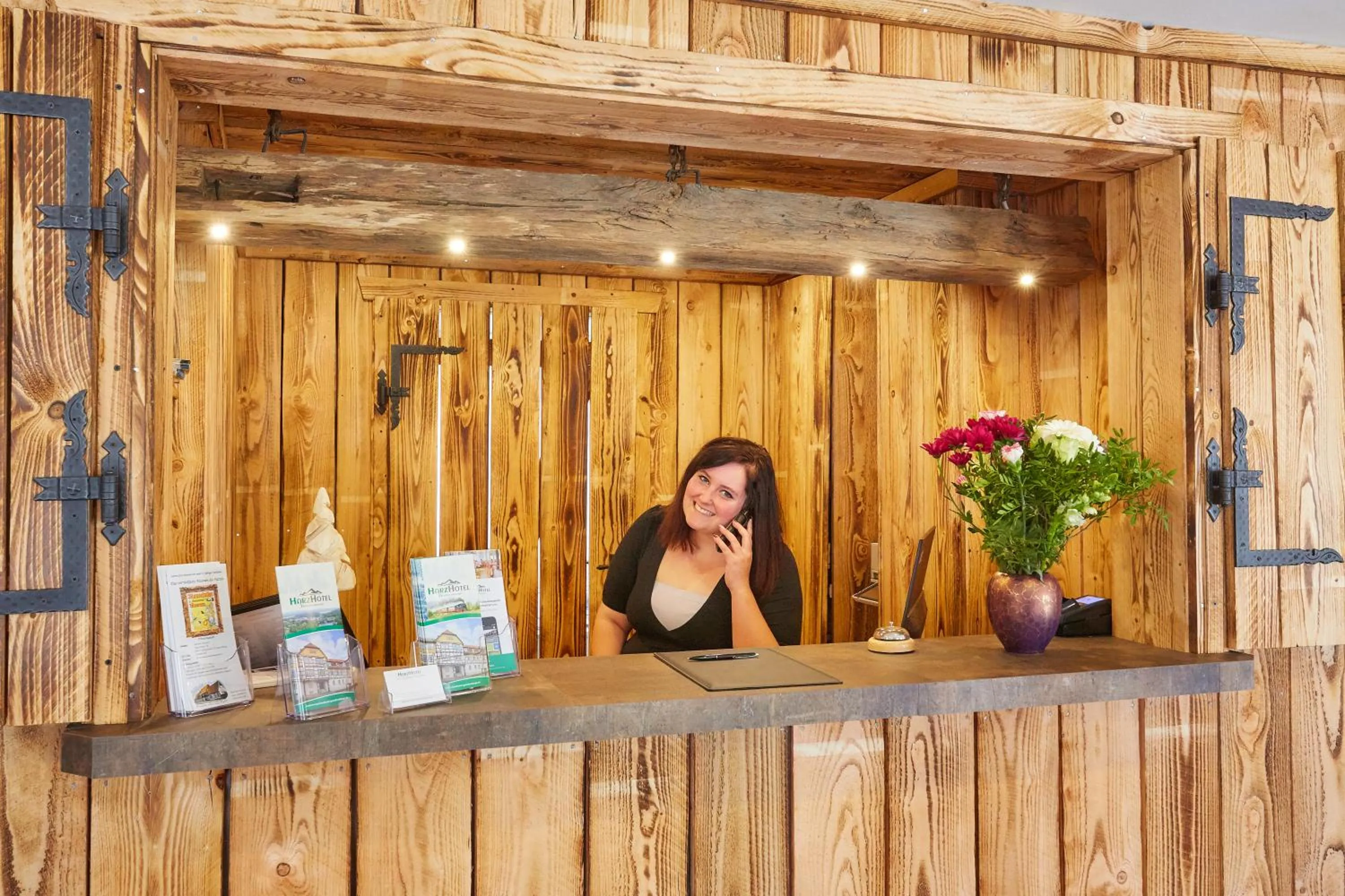 Lobby or reception in HarzHotel Güntersberge