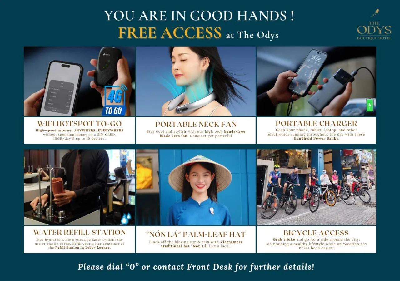 Area and facilities in The Odys Boutique Hotel