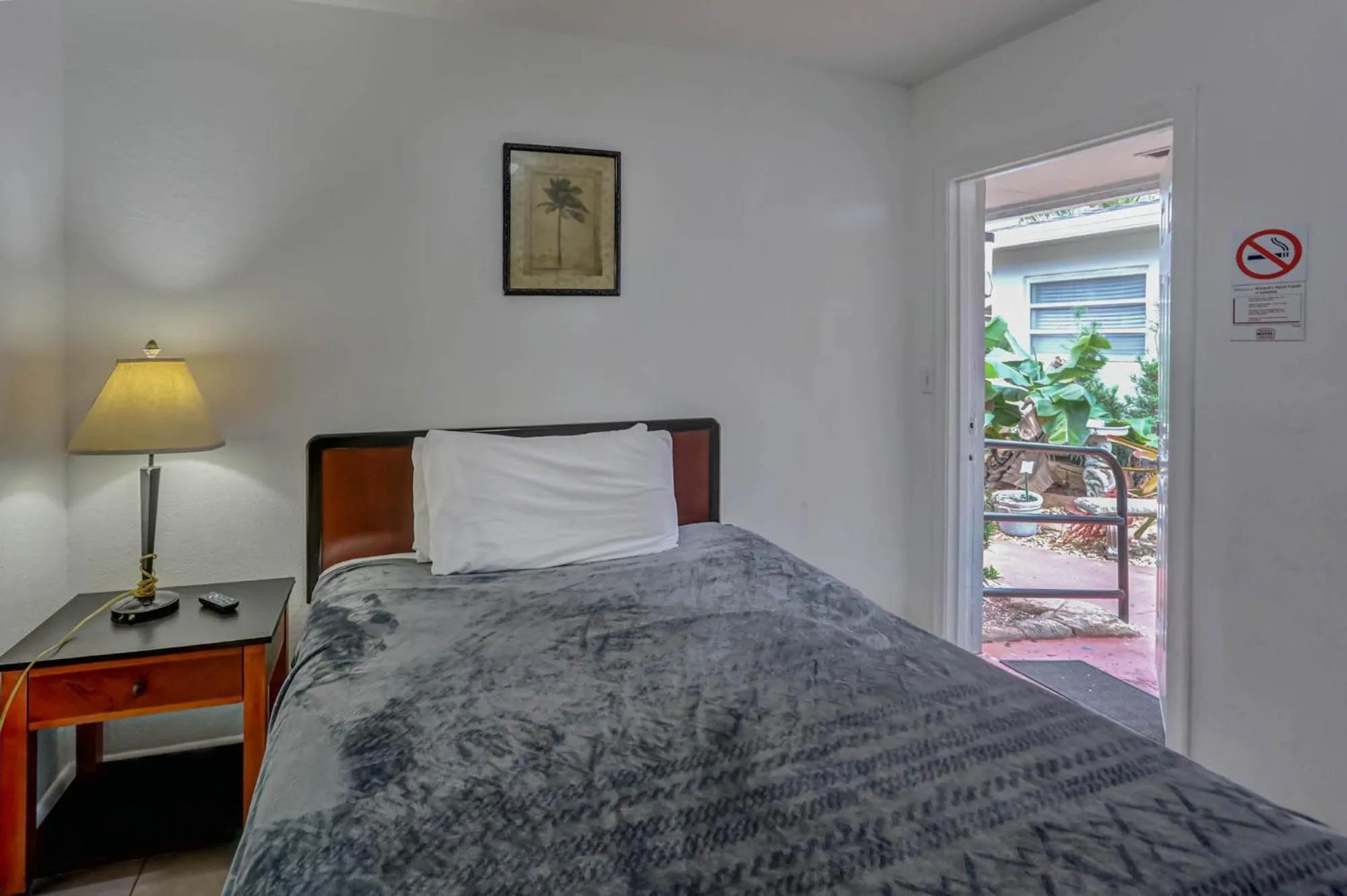 Bed in Green Seas Motel