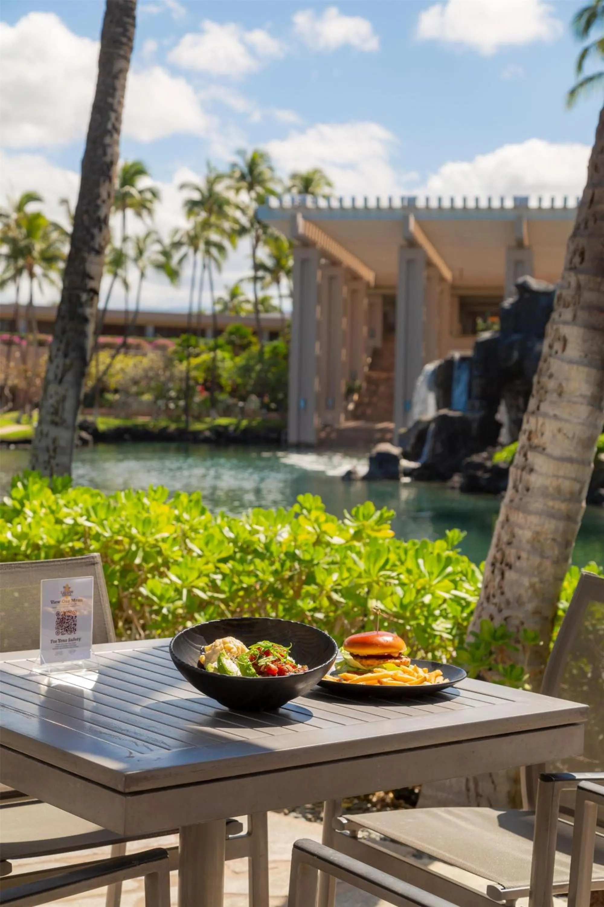 Dining area in Hilton Waikoloa Village