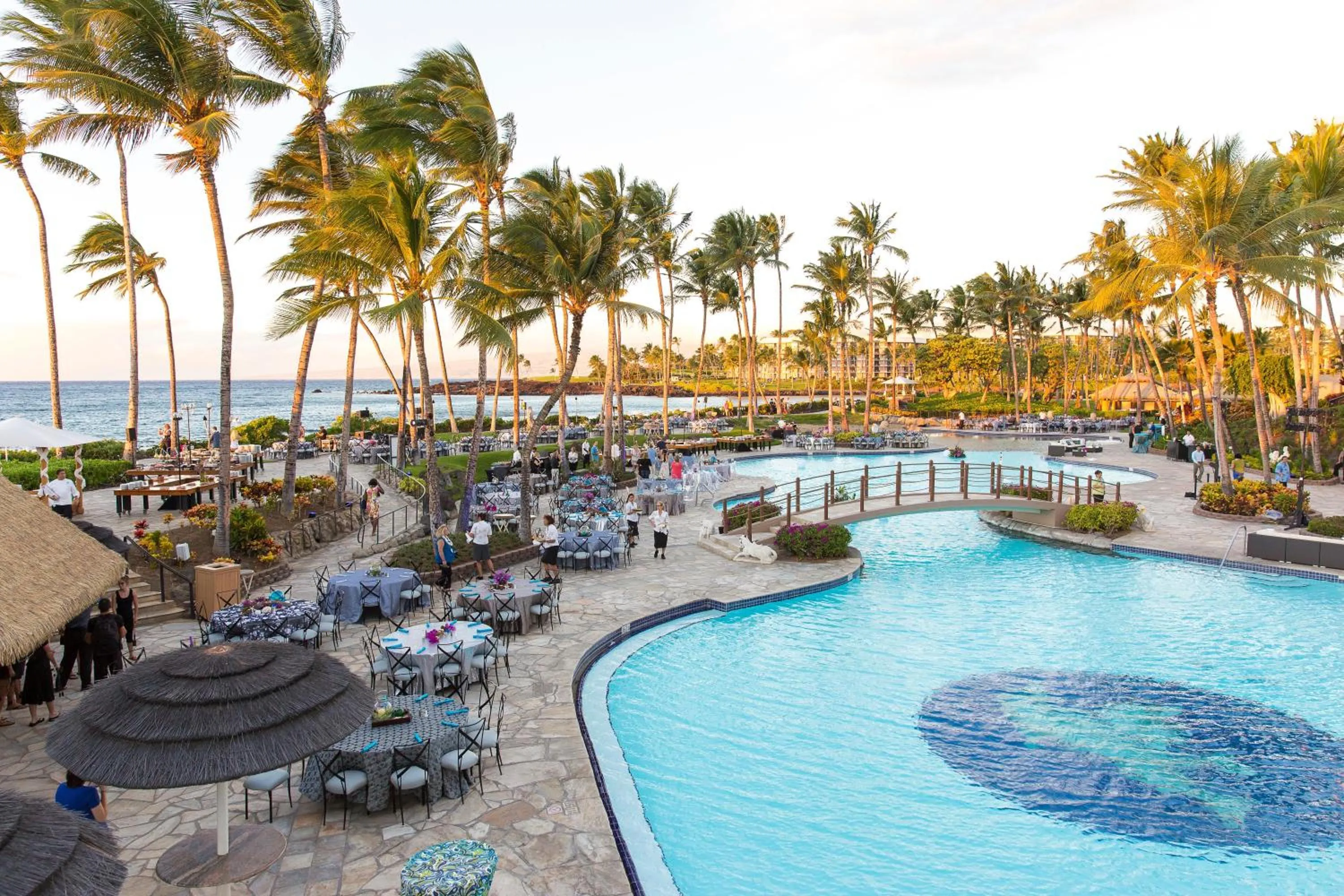 Pool view in Hilton Waikoloa Village