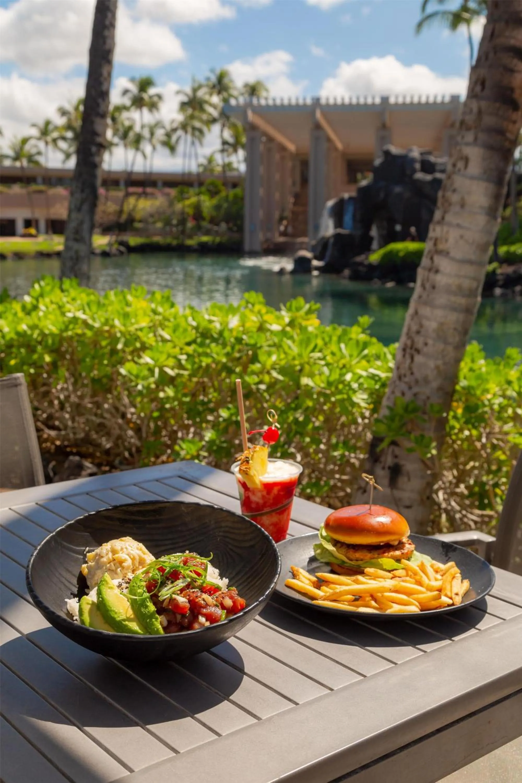 Dining area in Hilton Waikoloa Village