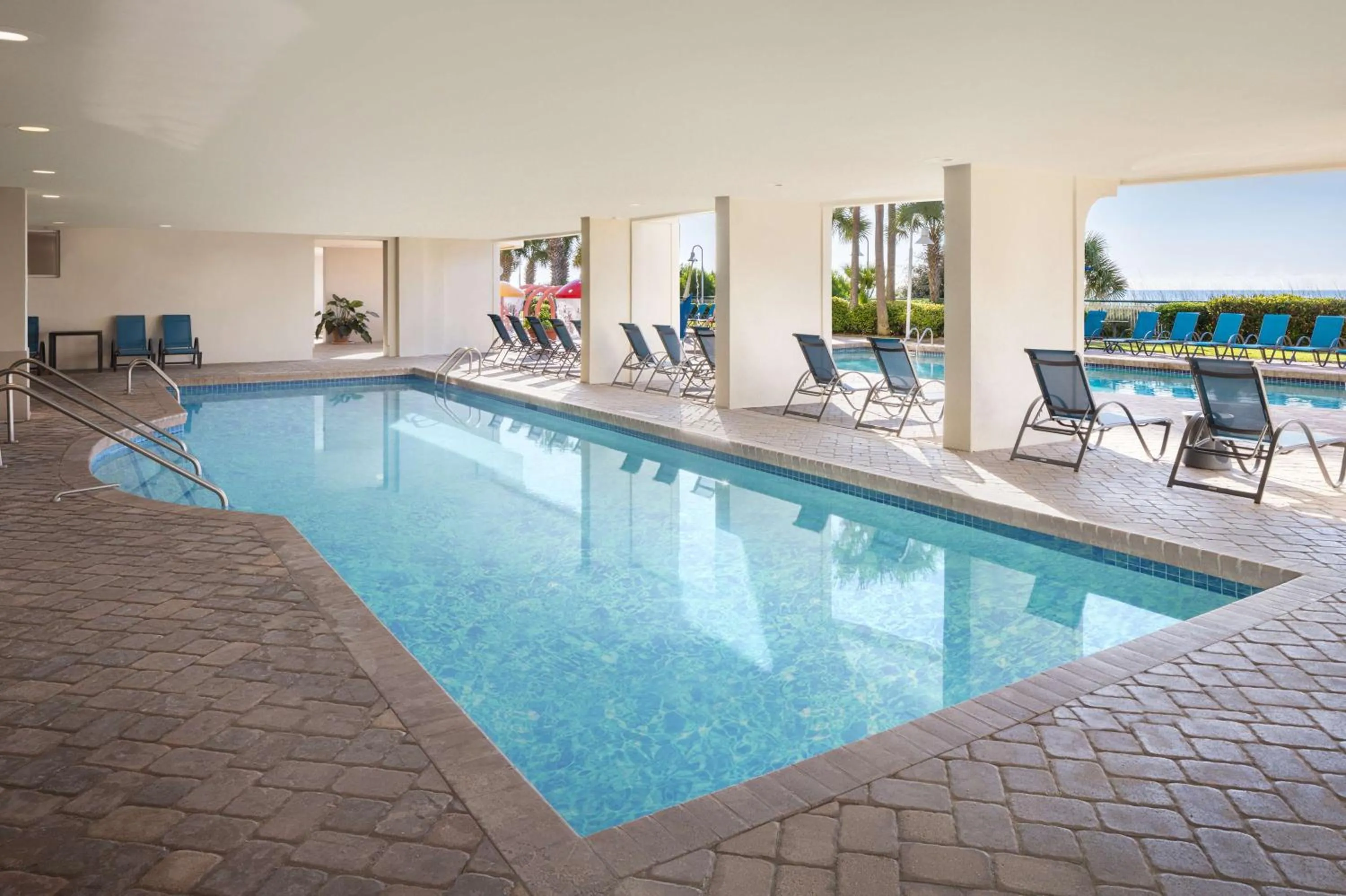 Pool view in Hampton Inn & Suites Myrtle Beach Oceanfront