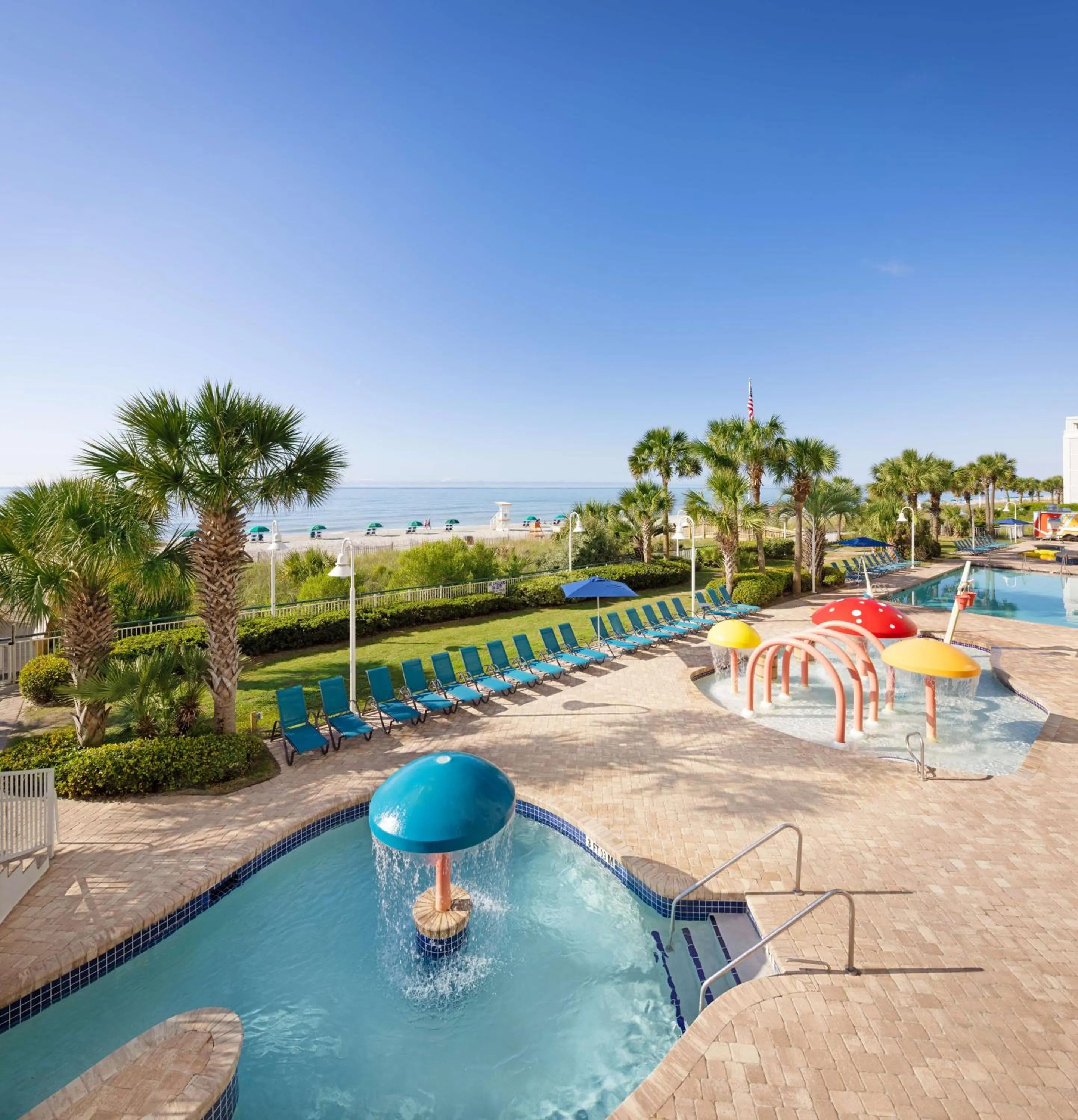 Pool view in Hampton Inn & Suites Myrtle Beach Oceanfront