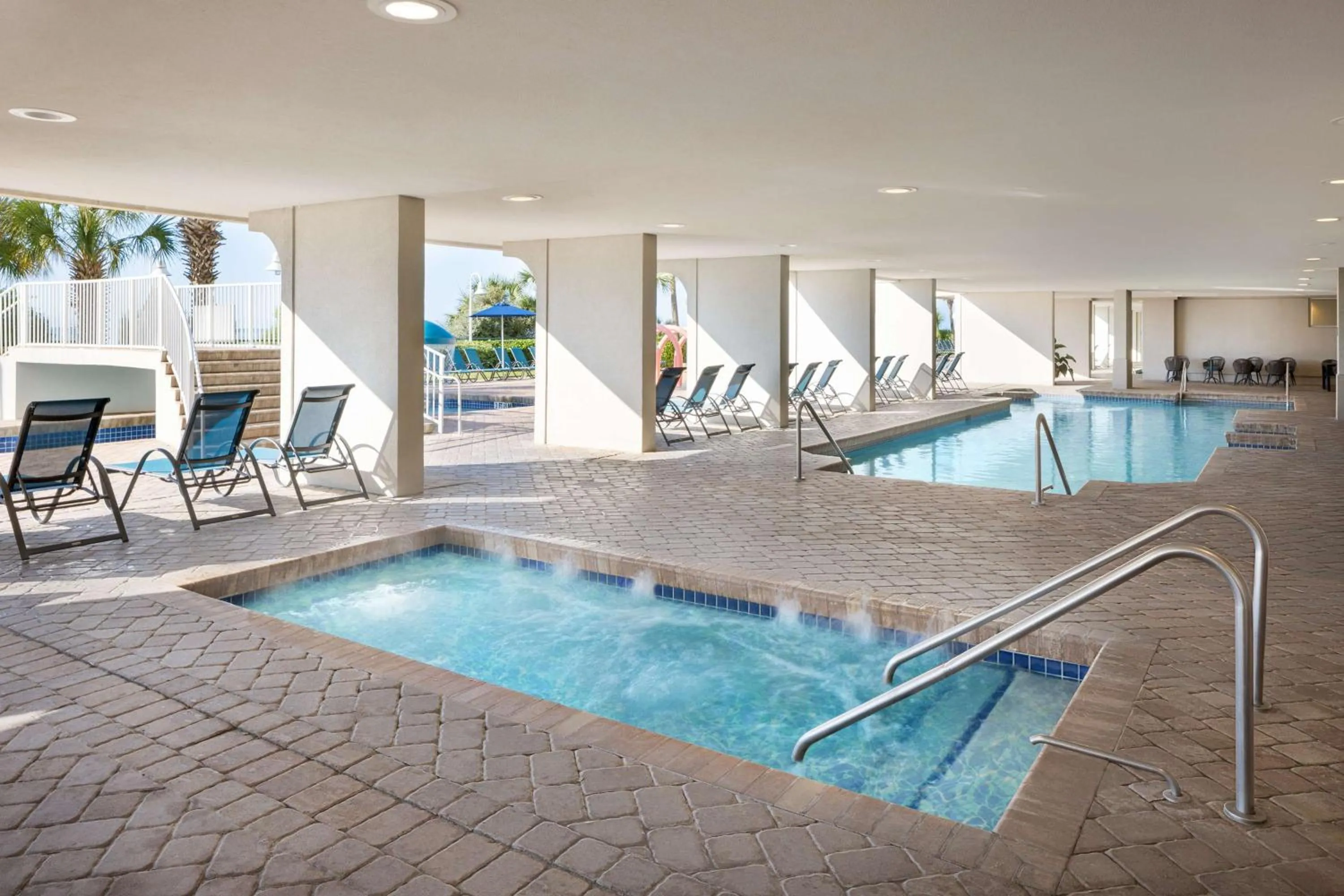 Pool view in Hampton Inn & Suites Myrtle Beach Oceanfront