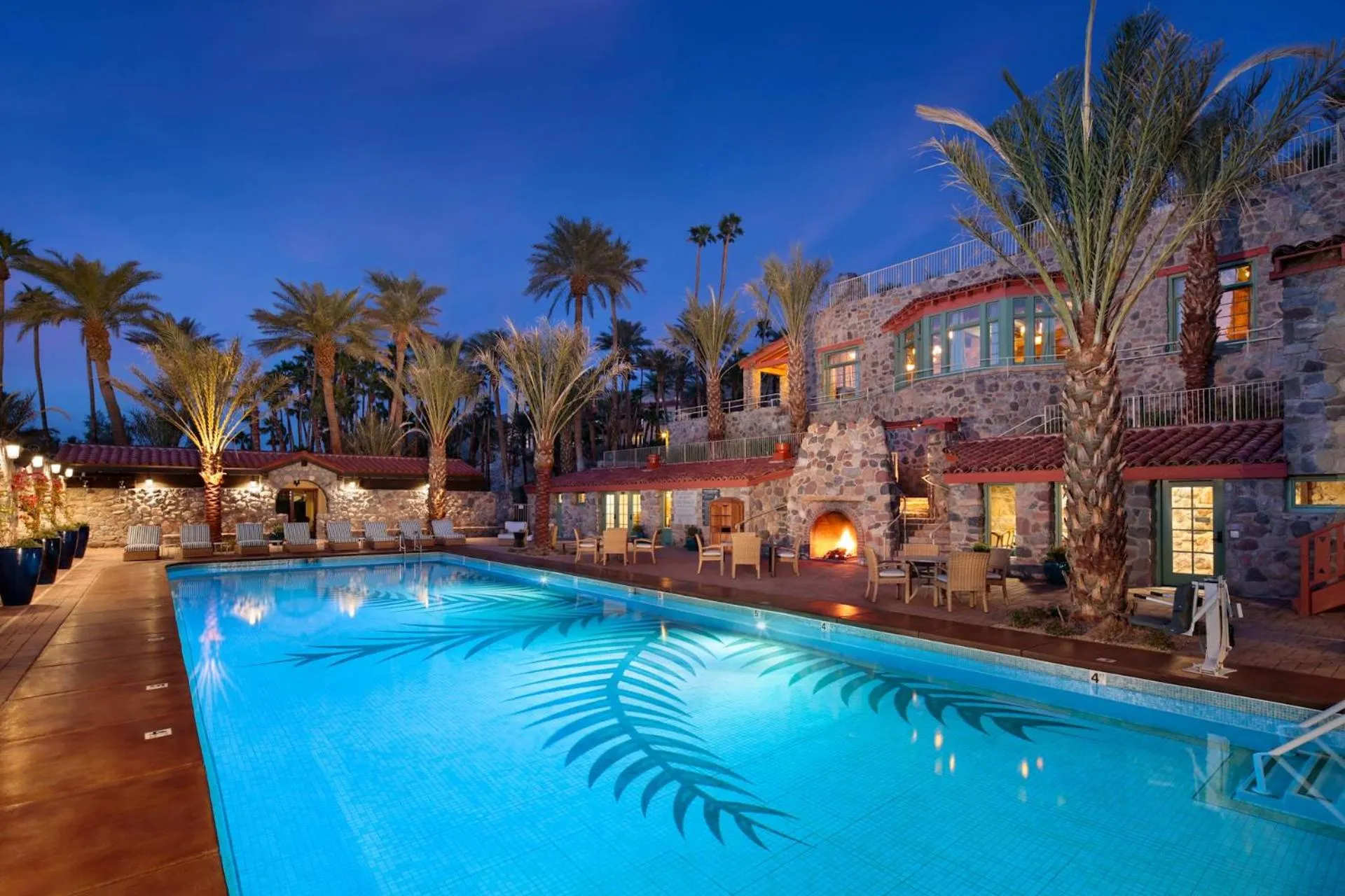 Pool view in The Inn at Death Valley