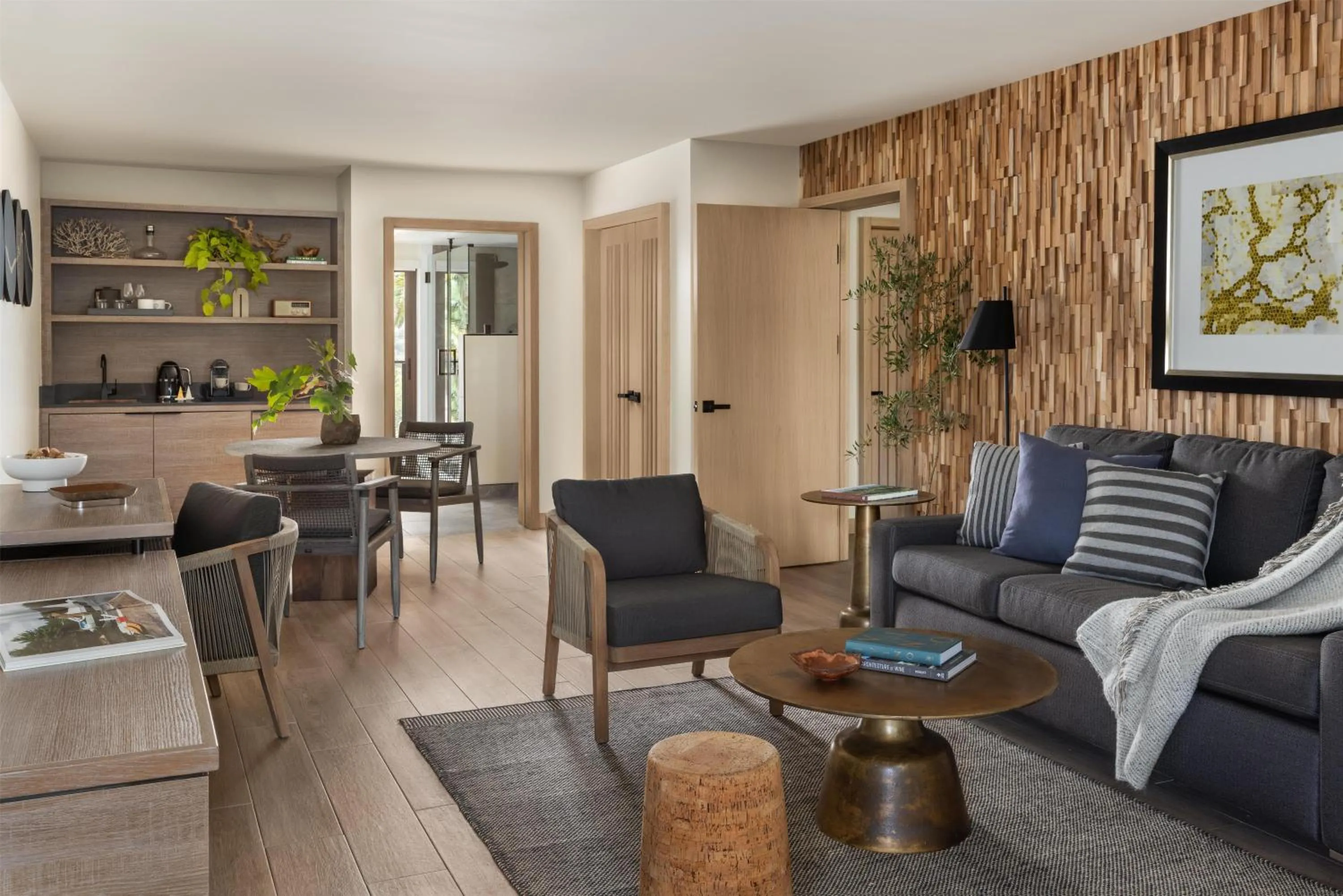 Living room in Casa Mani Resort Napa Valley, Curio Collection By Hilton