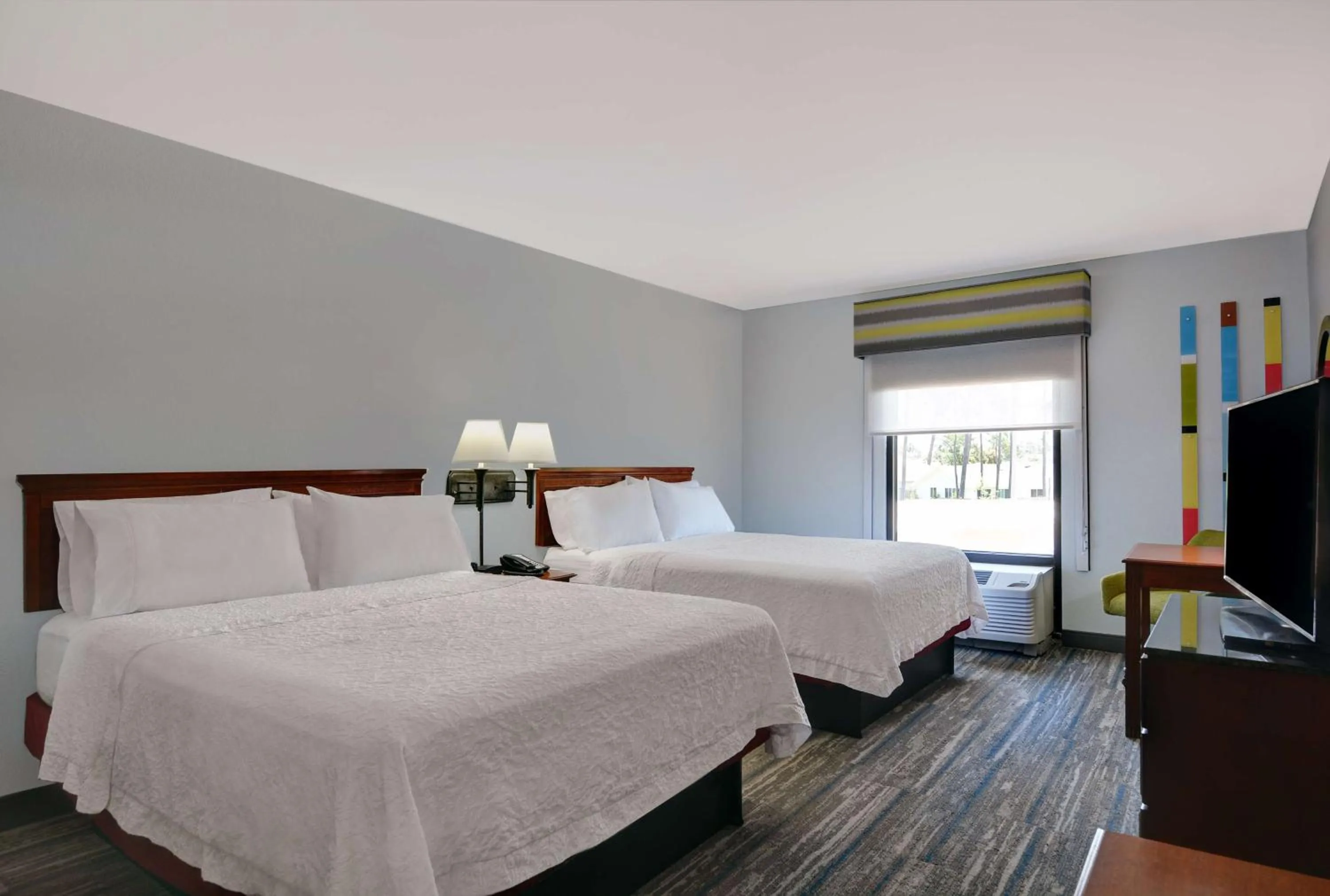 Bed in Hampton Inn by Hilton Panama City Beach