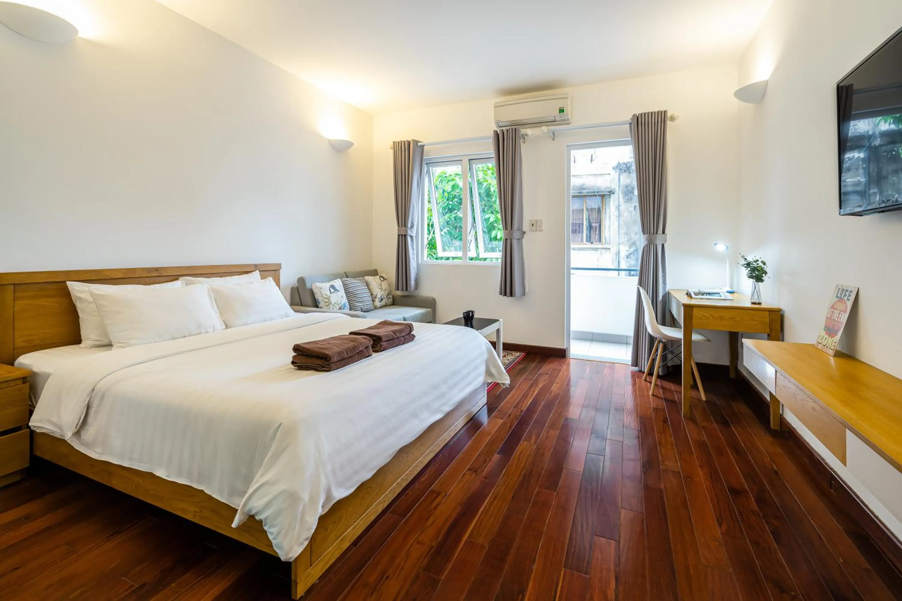 Bedroom, Bed in SaigonOne Serviced Apartment