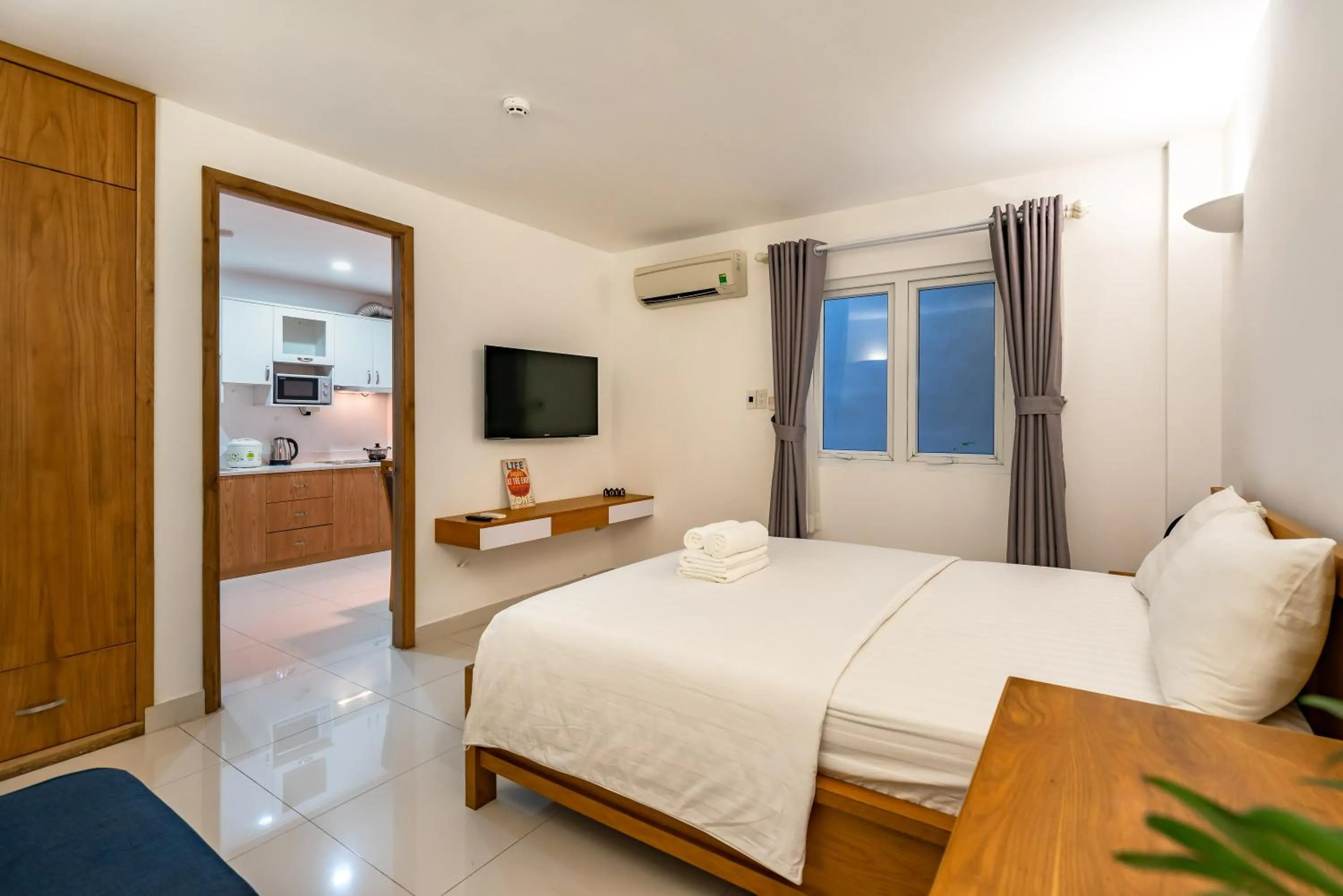 Bedroom, Bed in SaigonOne Serviced Apartment