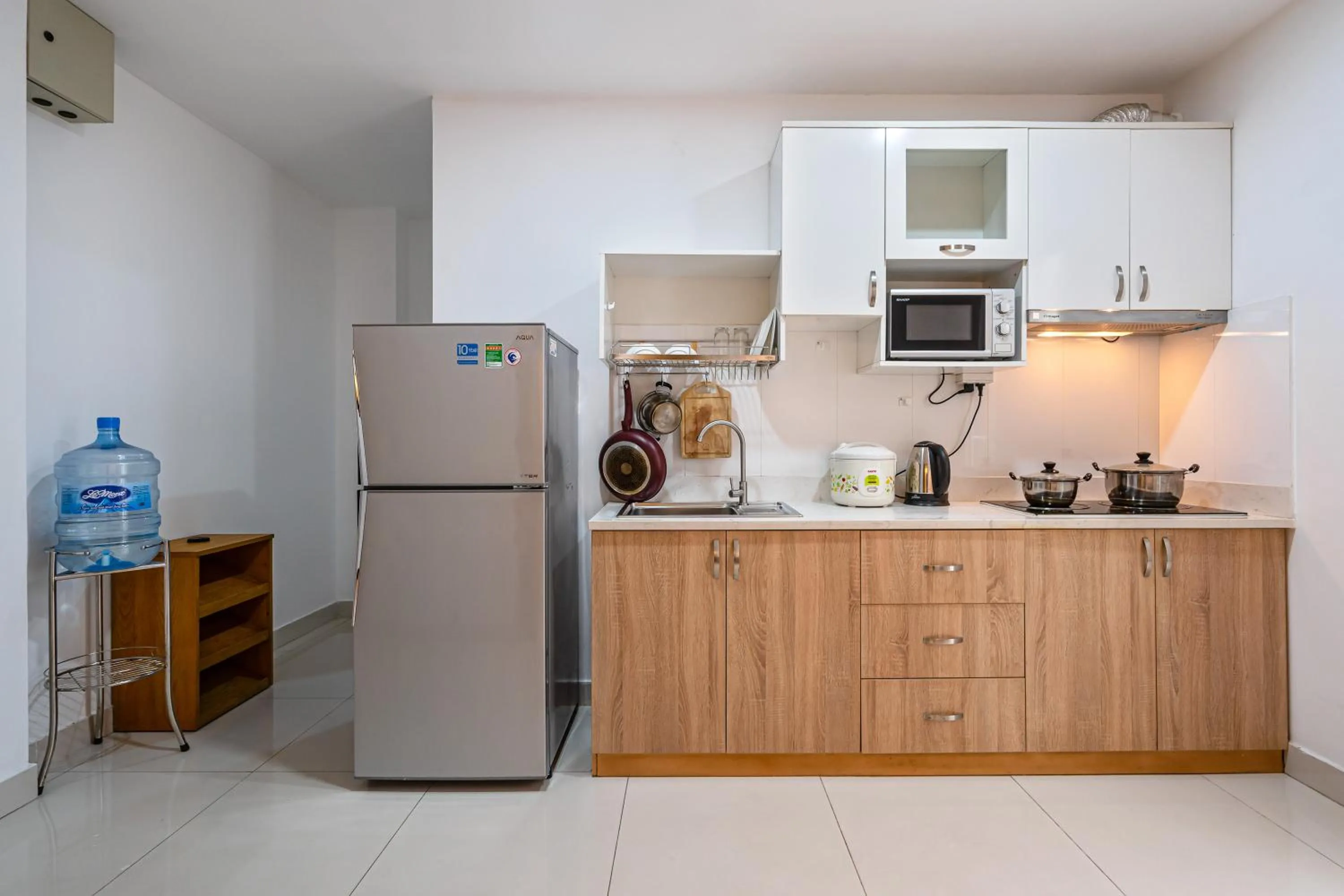 Kitchen or kitchenette in SaigonOne Serviced Apartment