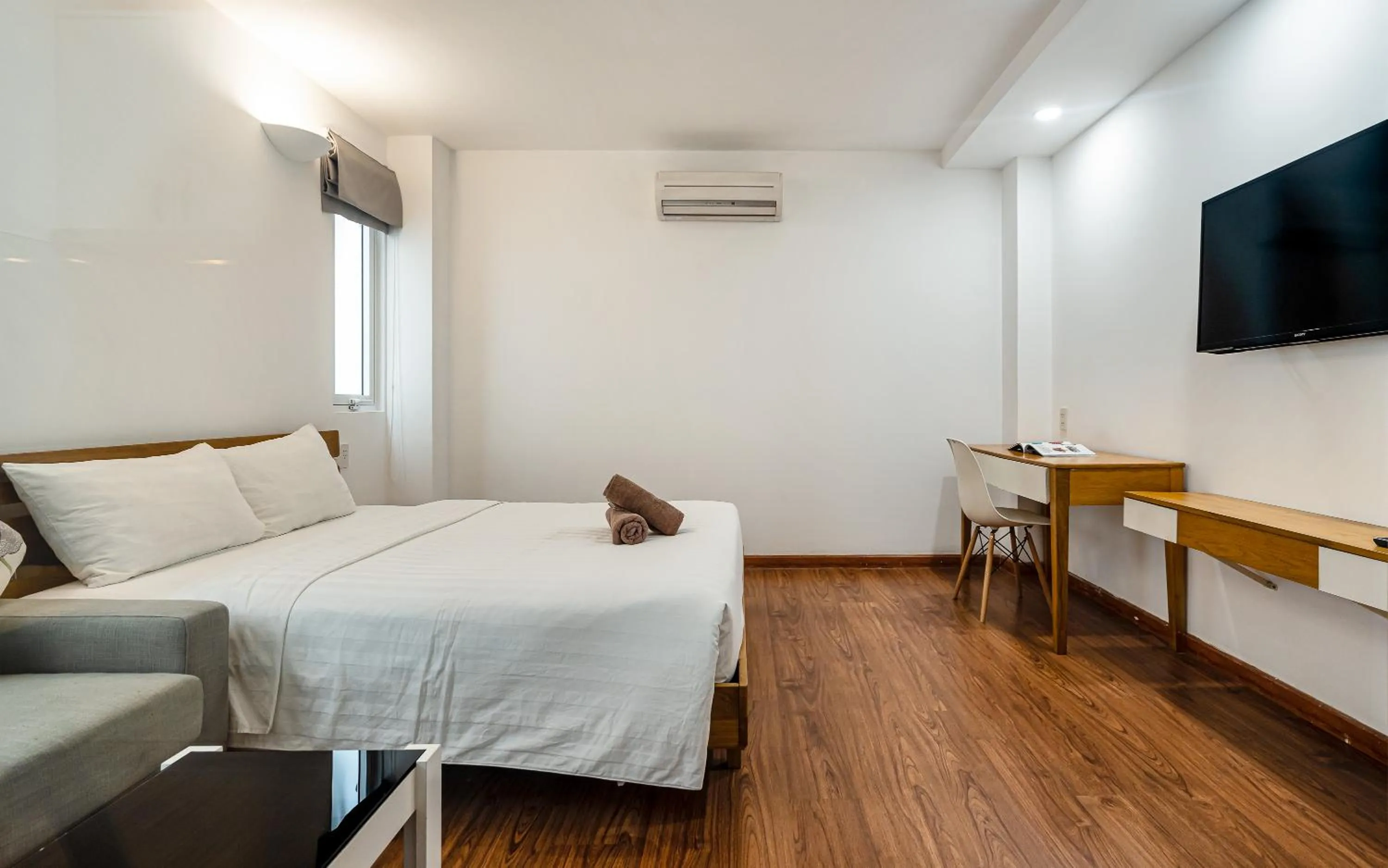 Bedroom, Bed in SaigonOne Serviced Apartment