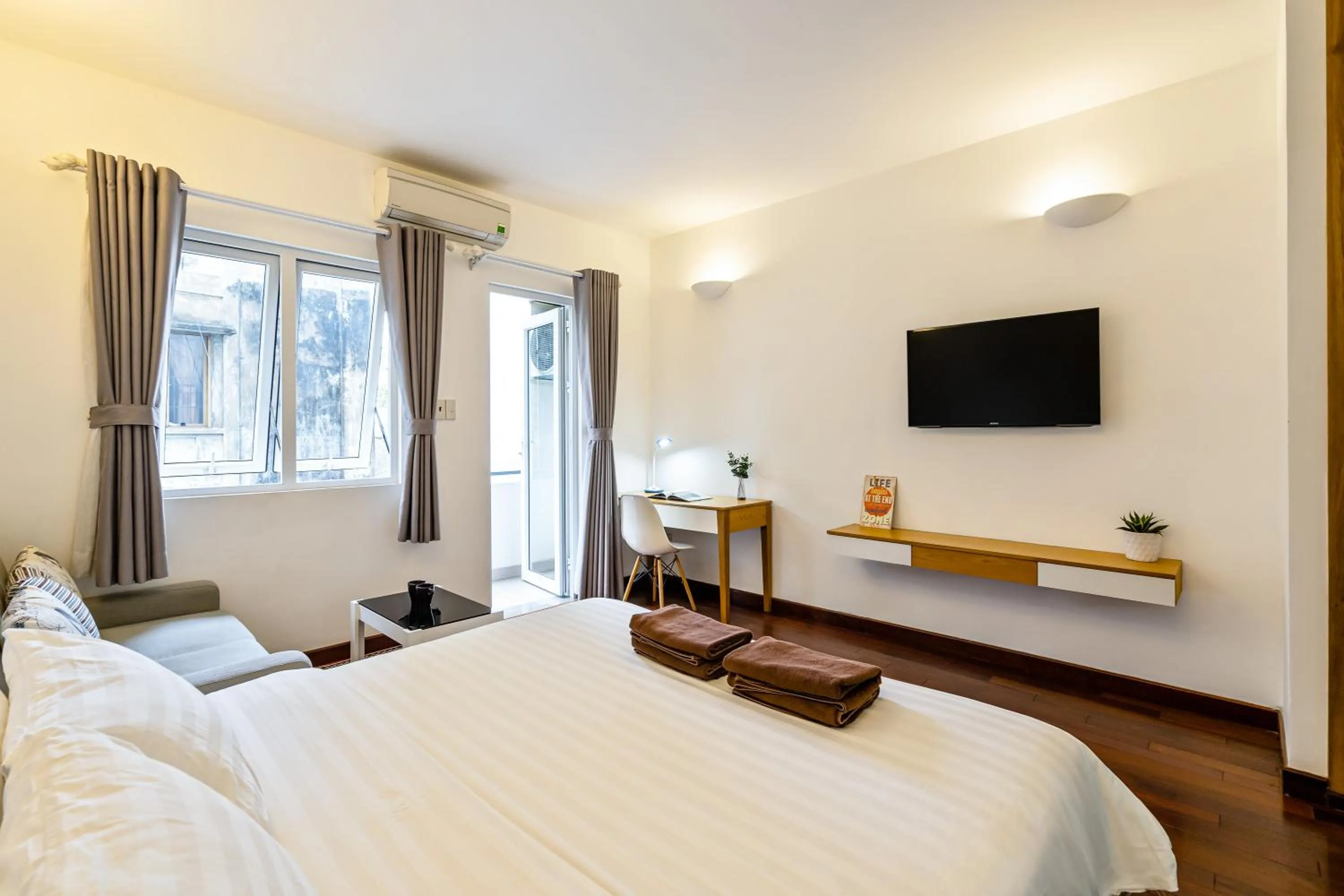 Bedroom, Bed in SaigonOne Serviced Apartment