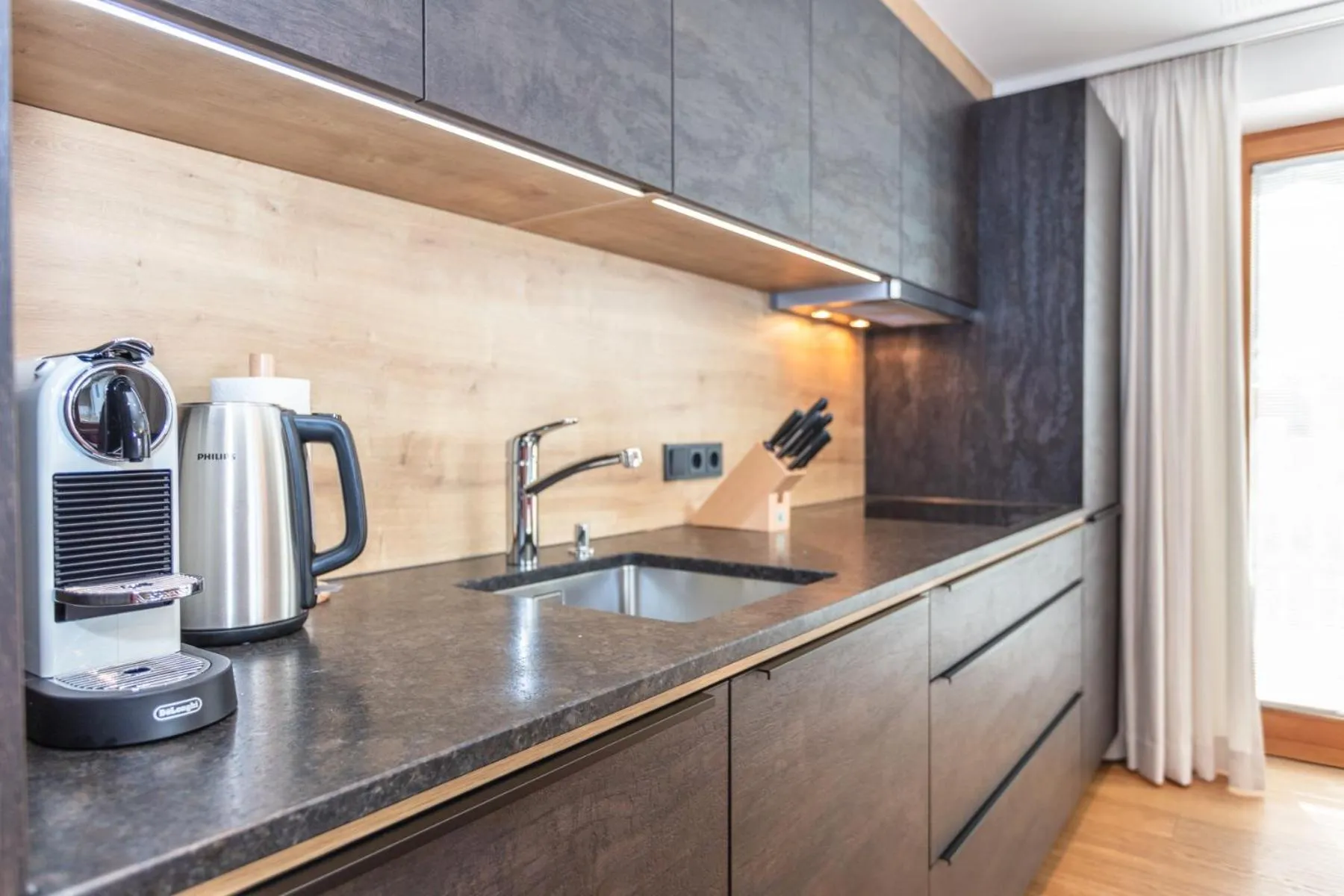 Kitchen or kitchenette in Wanderhotel Kirchner