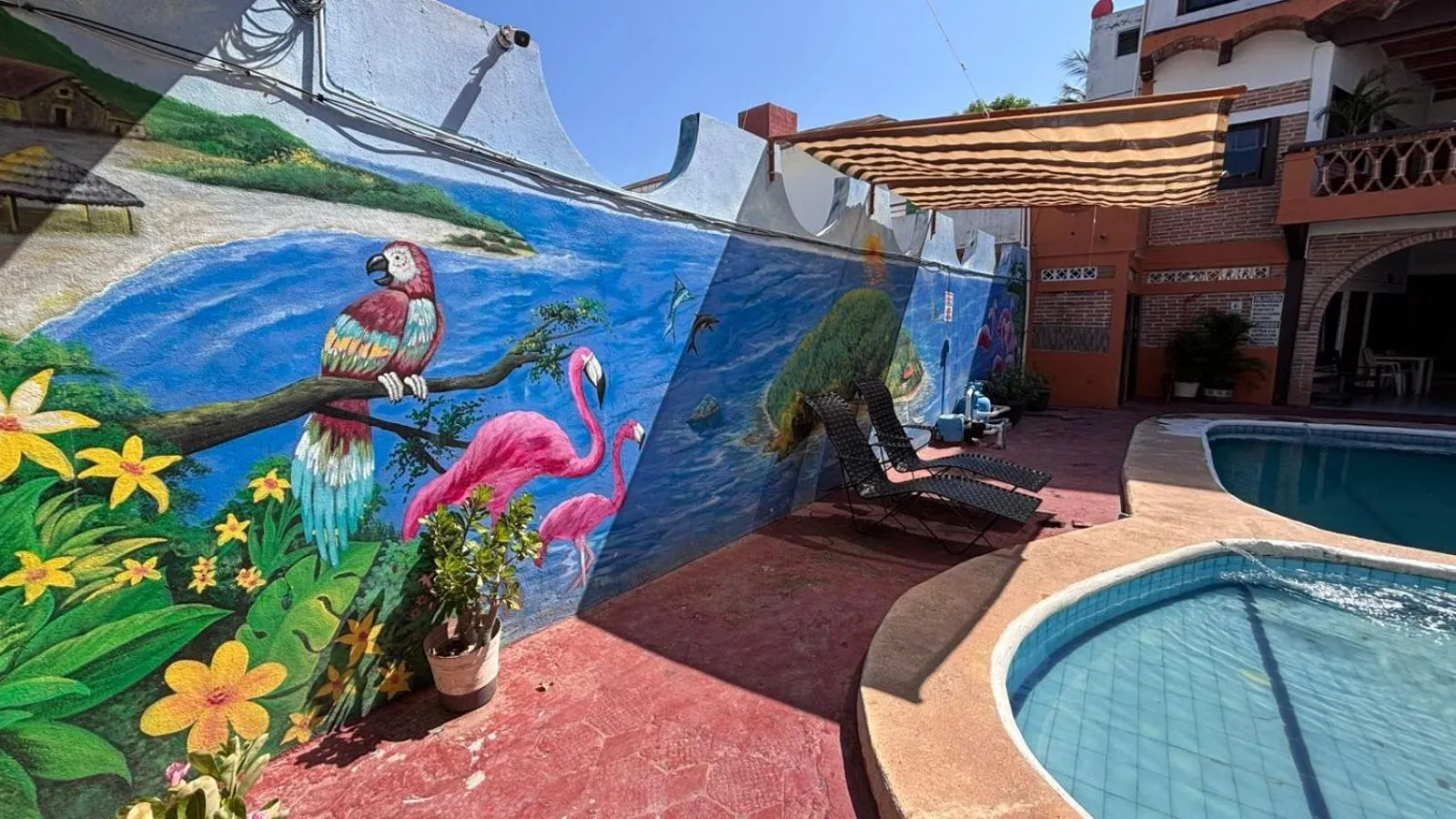 Natural landscape in Bungalows Flamingos