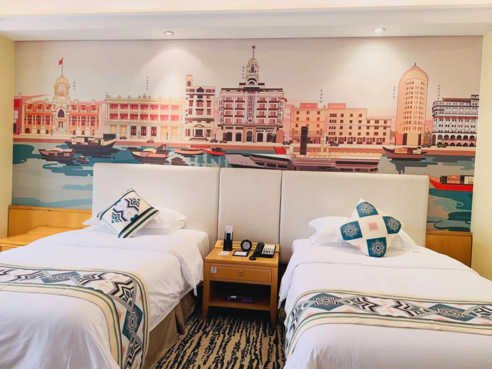 Bed in Baiyun Hotel Guangzhou