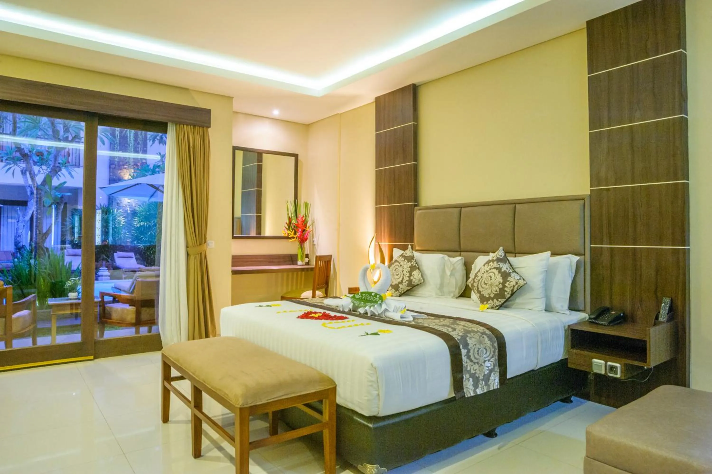 Garden view, Bed in d'Penjor Seminyak