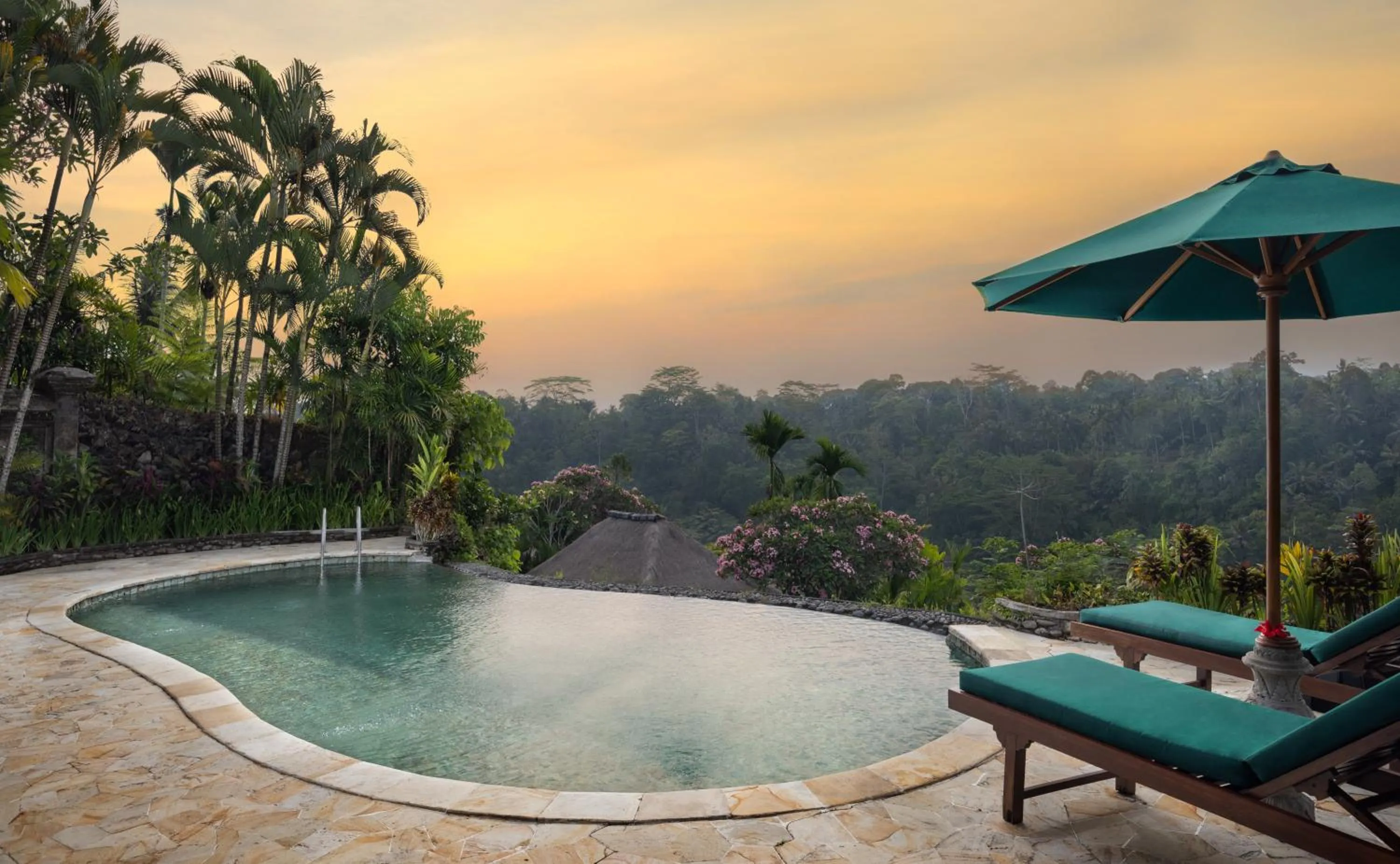 Pool view in The Royal Pita Maha