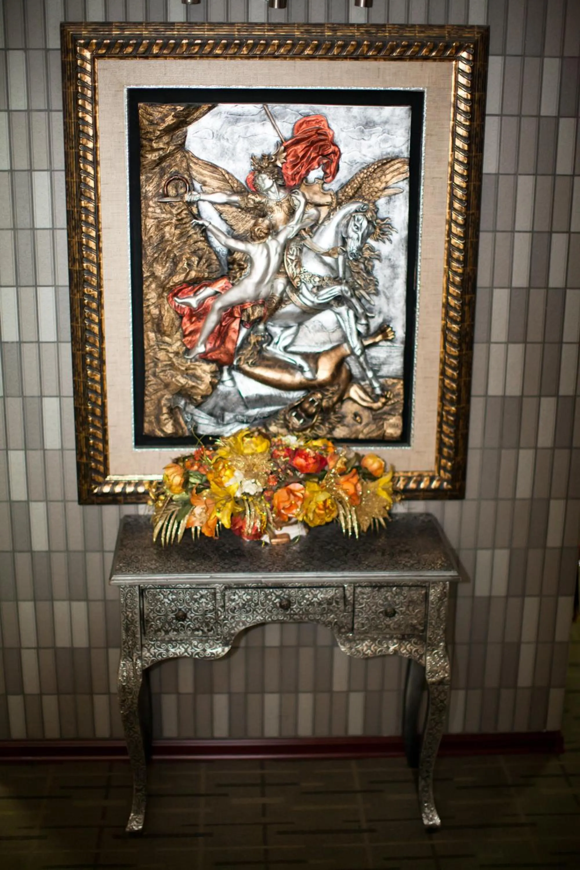 Decorative detail in New West Hotel