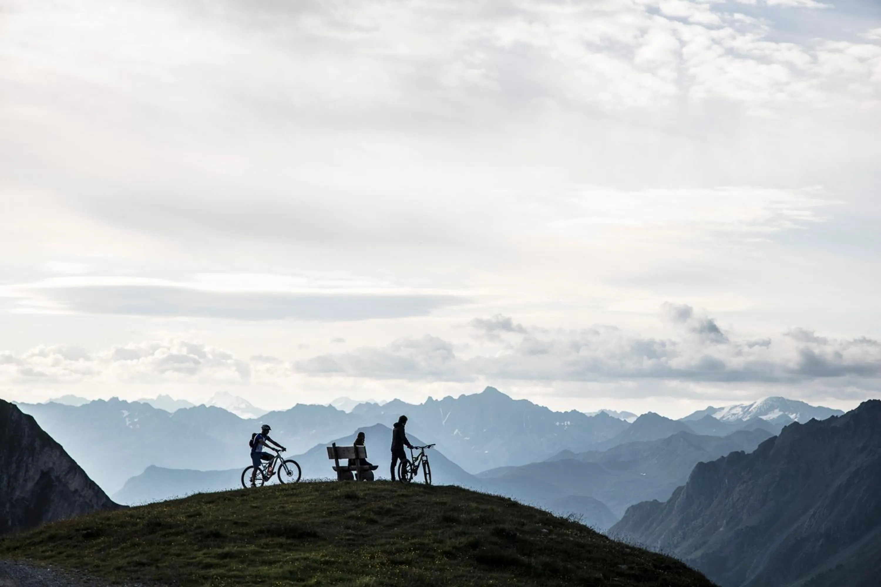 Cycling in Panorama Samnaun