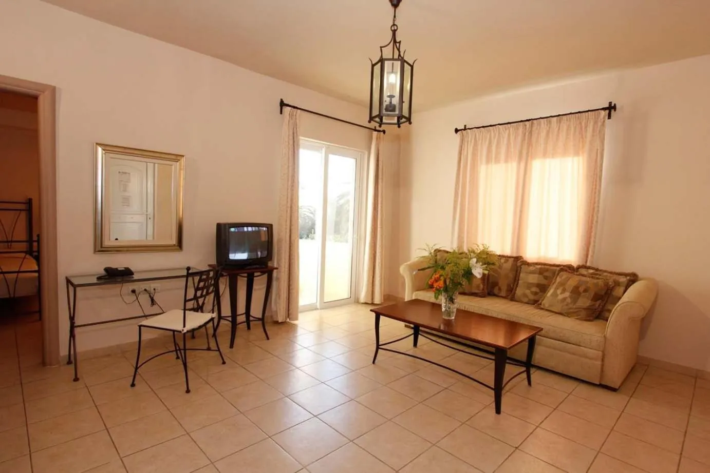 Seating area in Lambrinos Suites