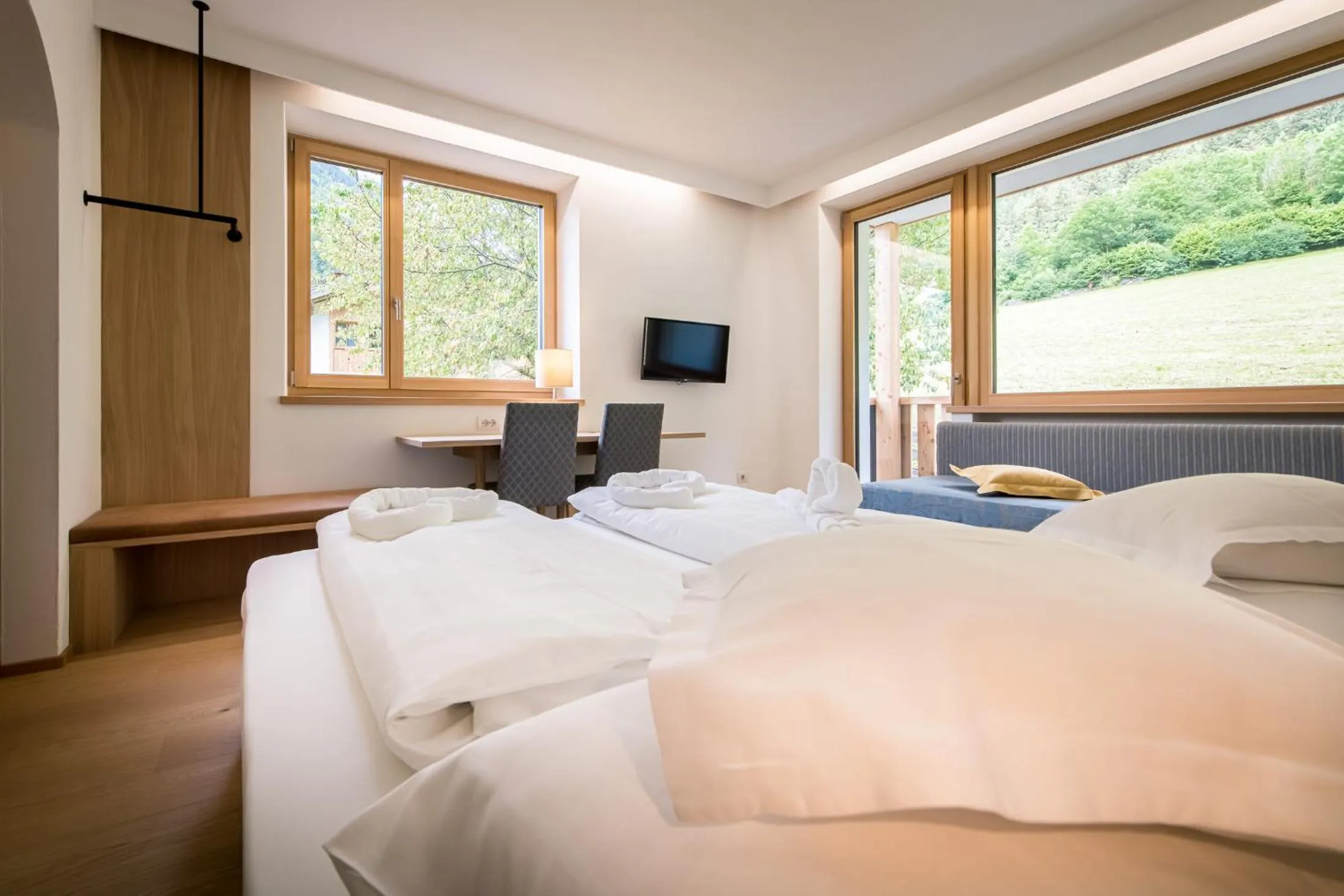 Bed in Hotel Taufers