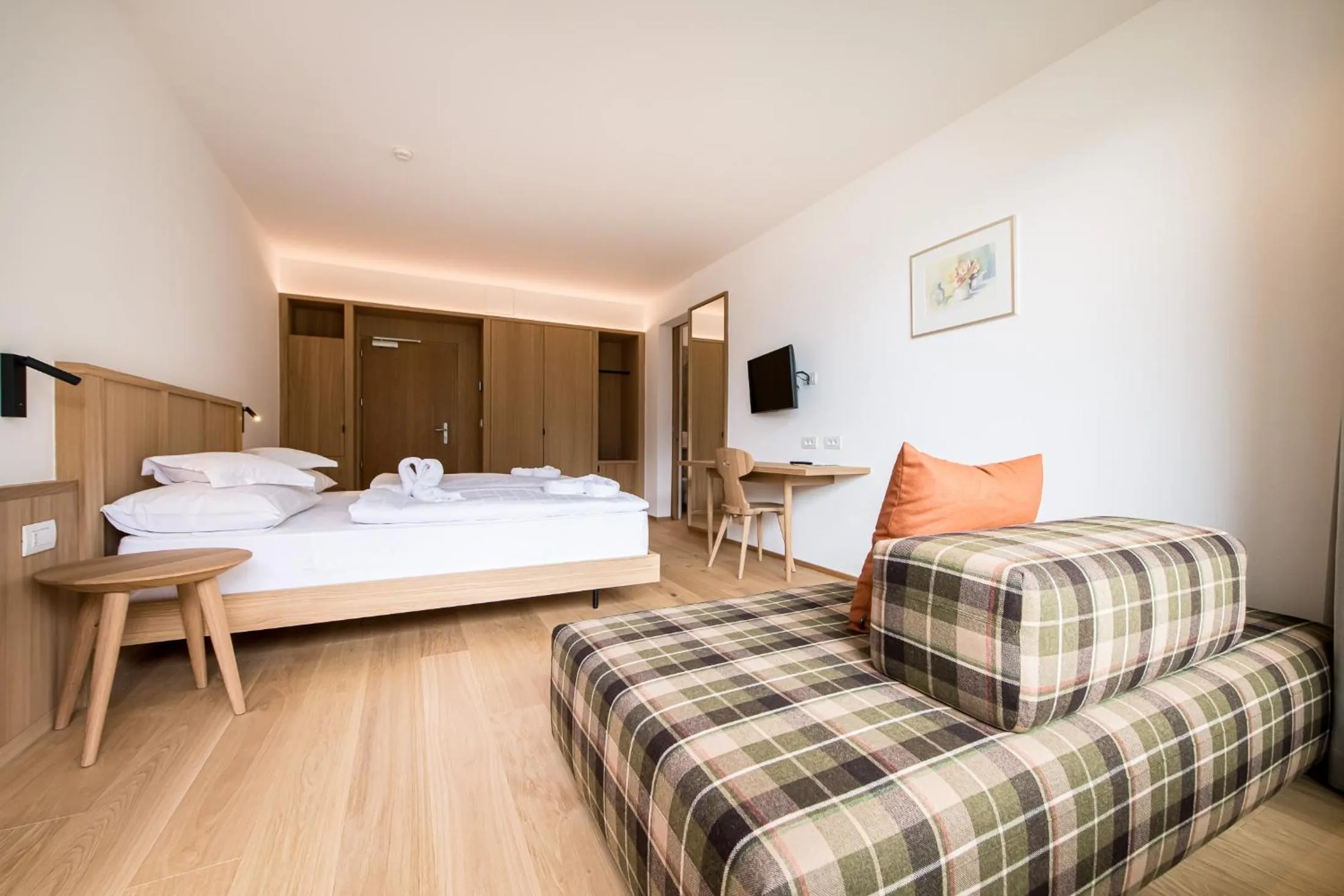 Bed in Hotel Taufers