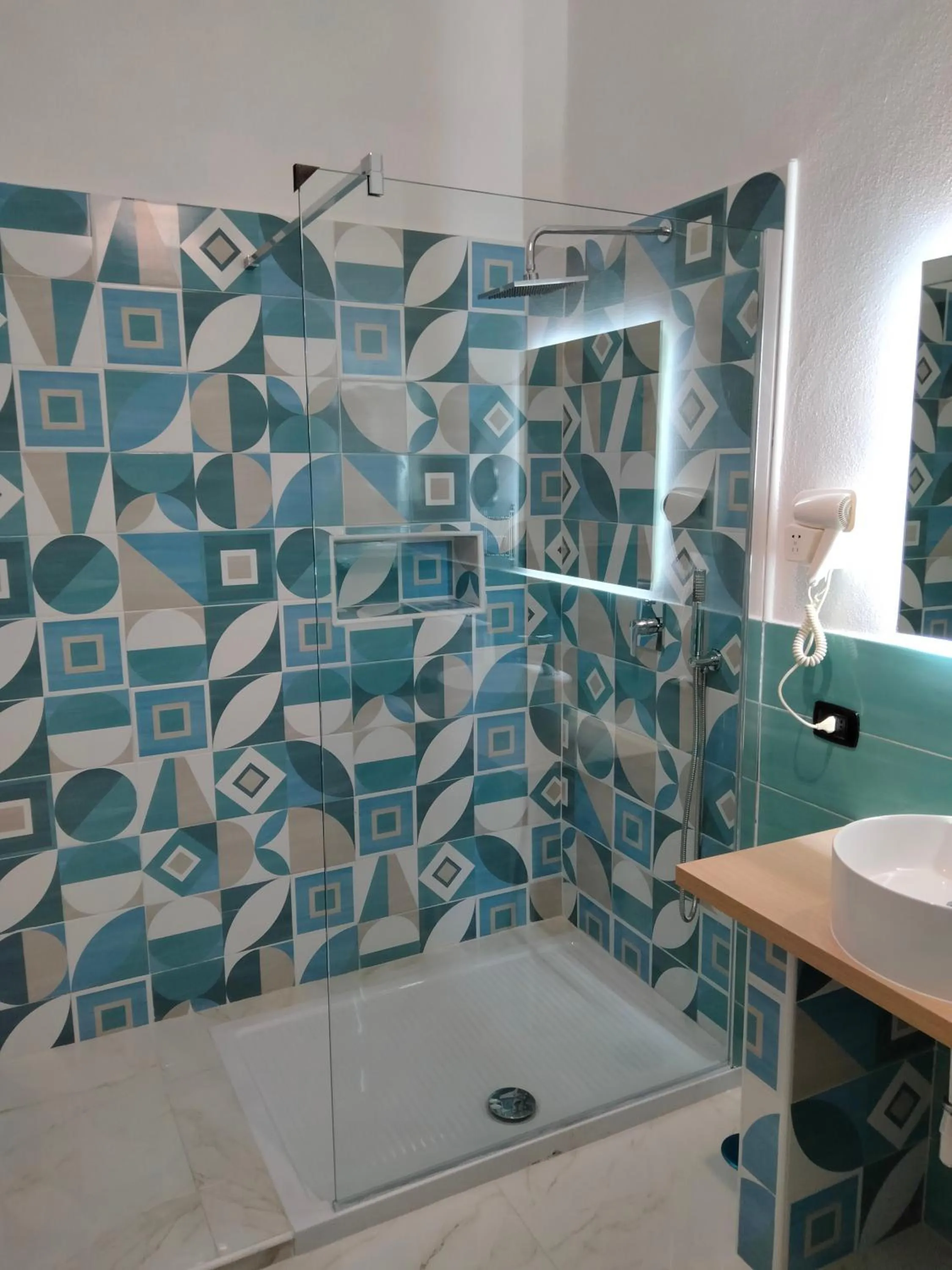 Shower in Dante Rooms