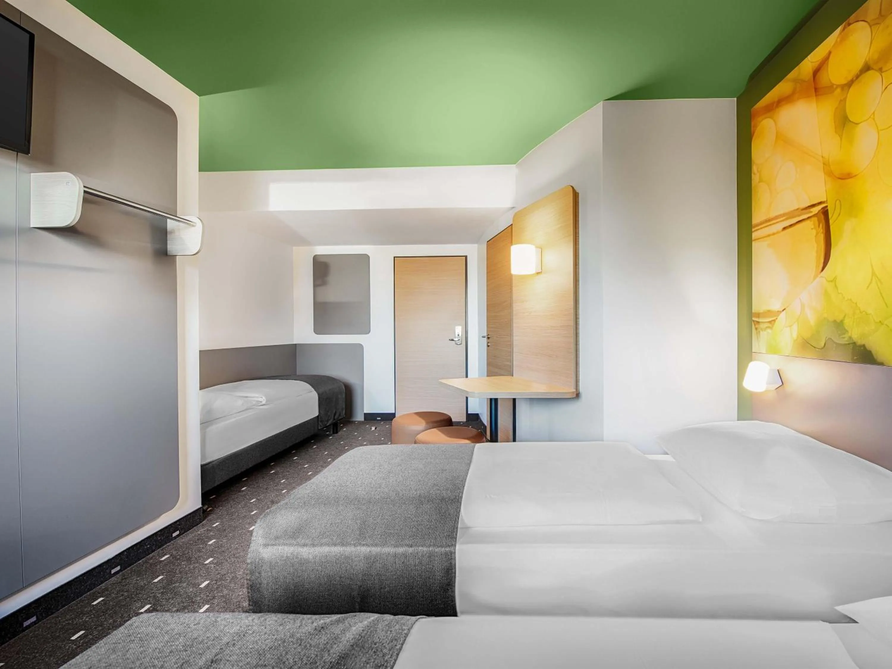 Photo of the whole room, Bed in B&B HOTEL Baden-Airpark