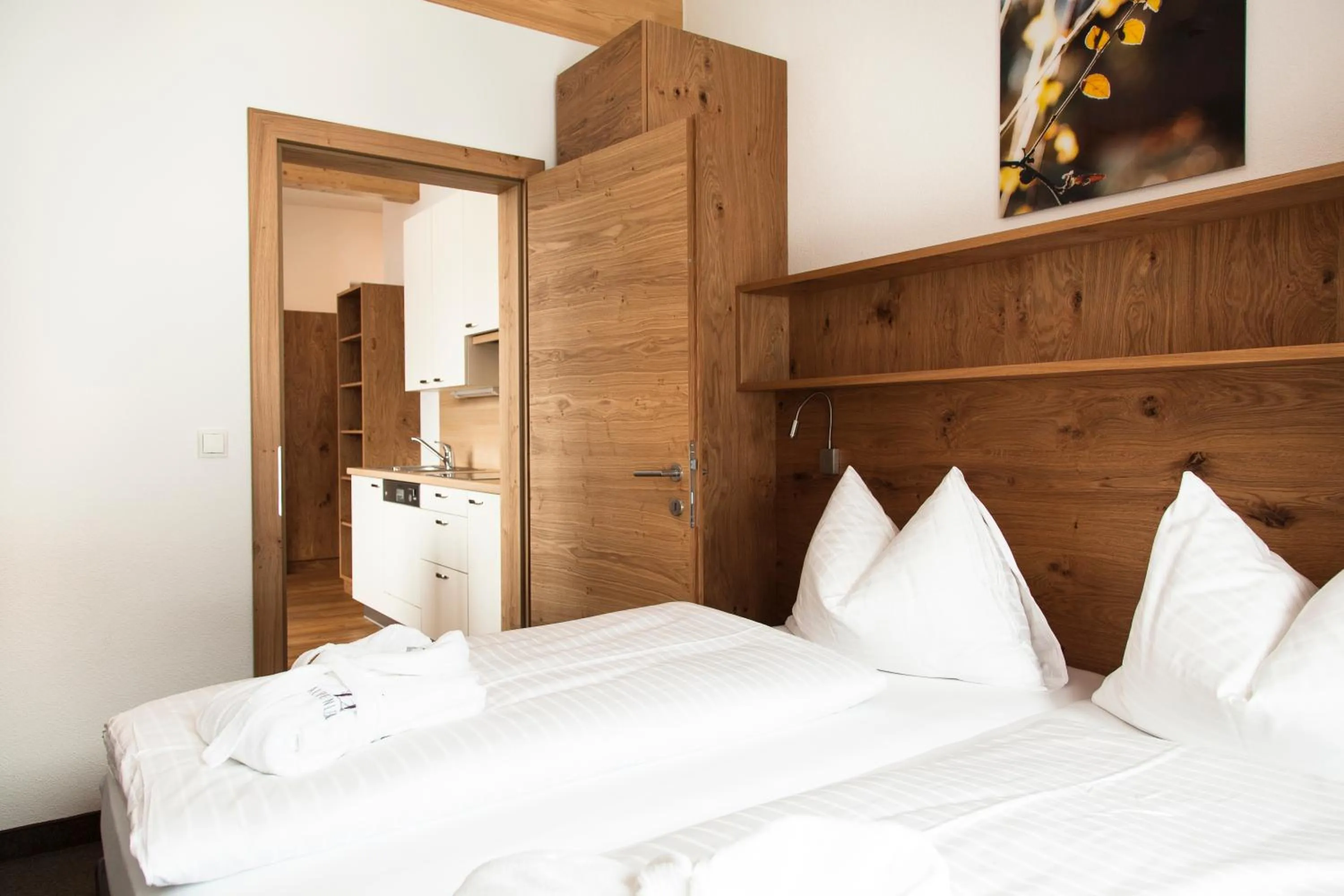 Bed in Anthony's Peaks & Pillows