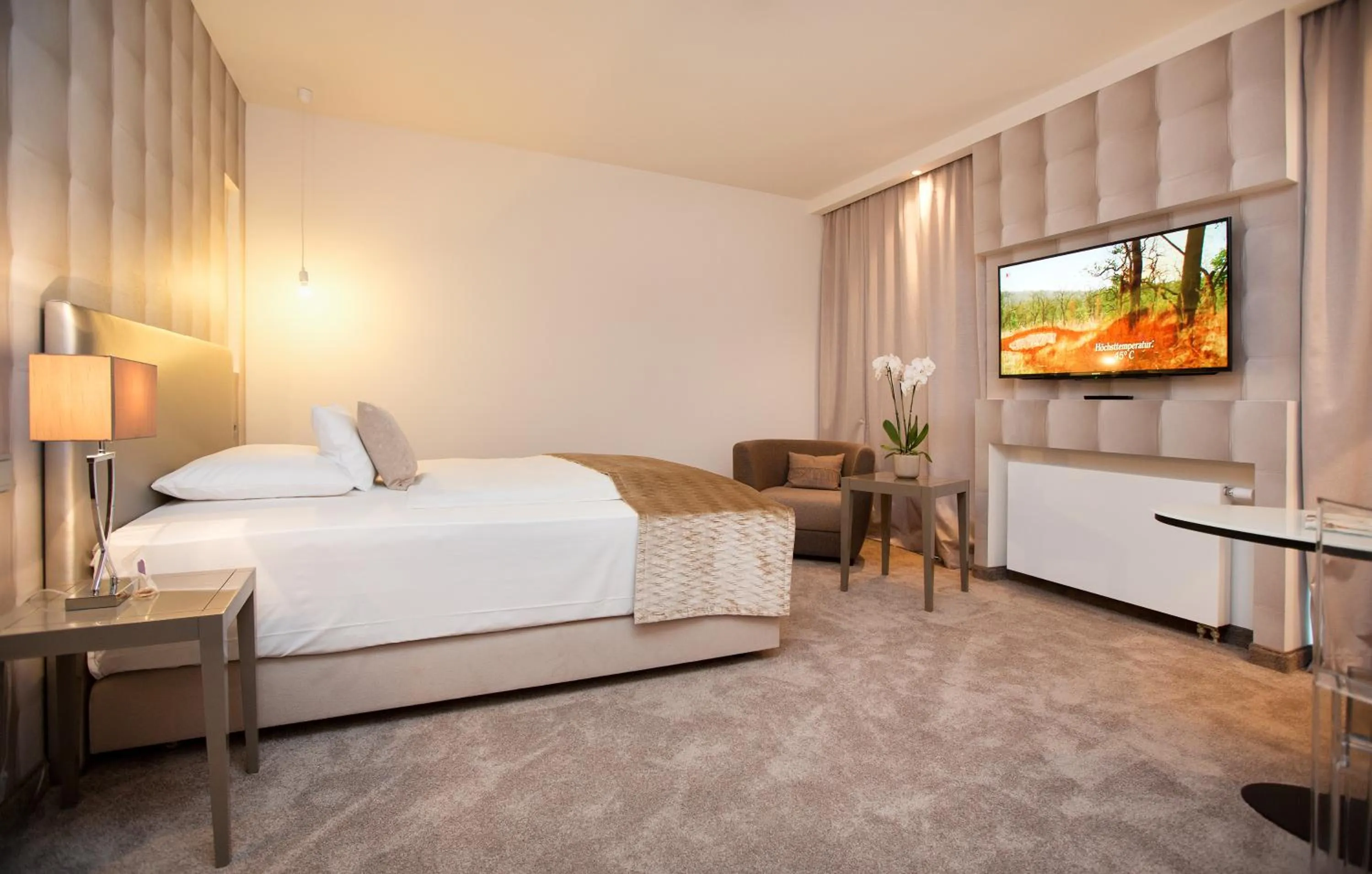 Decorative detail, Bed in Park Villa Hotel