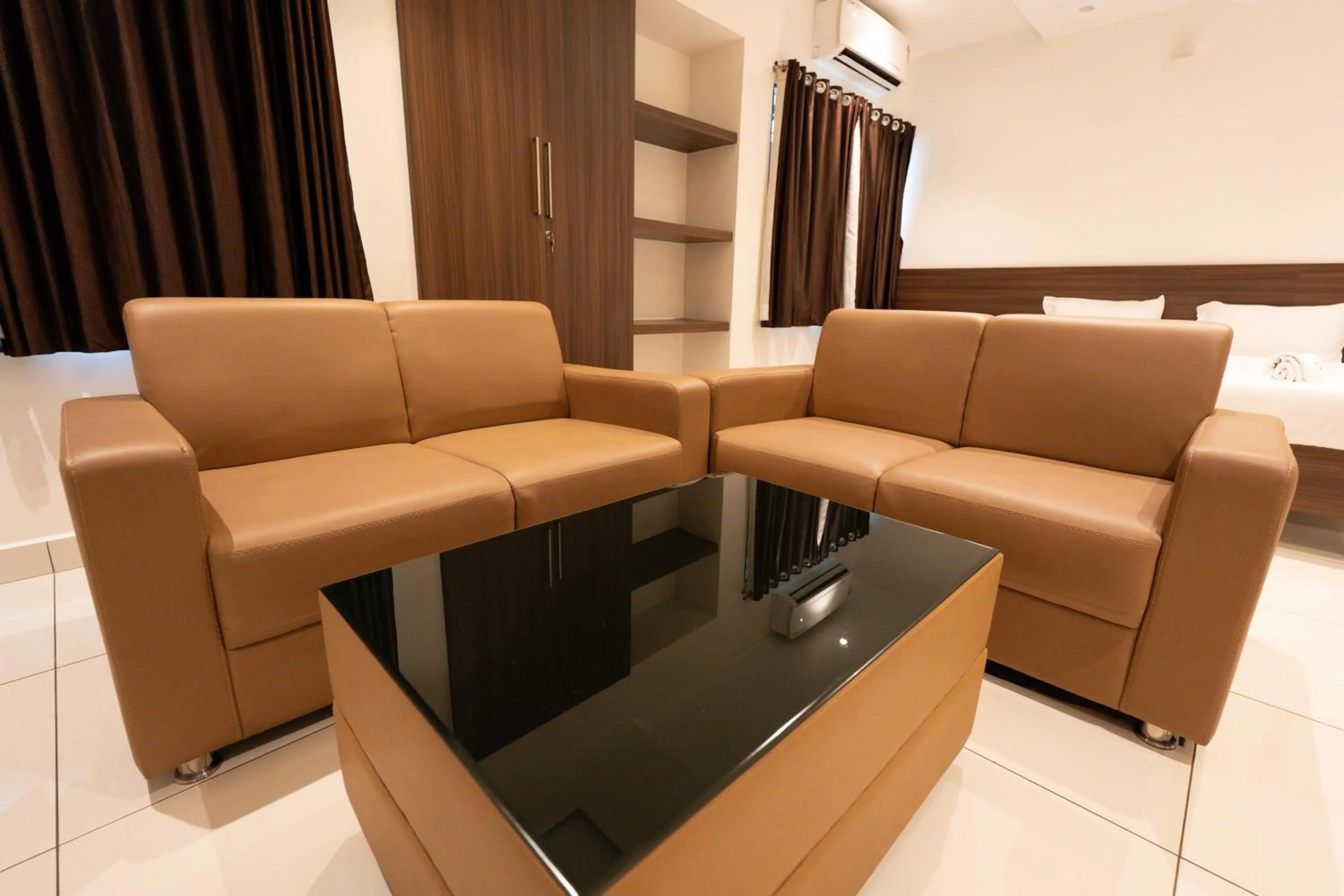 Seating area in Hotel Karuna Residency