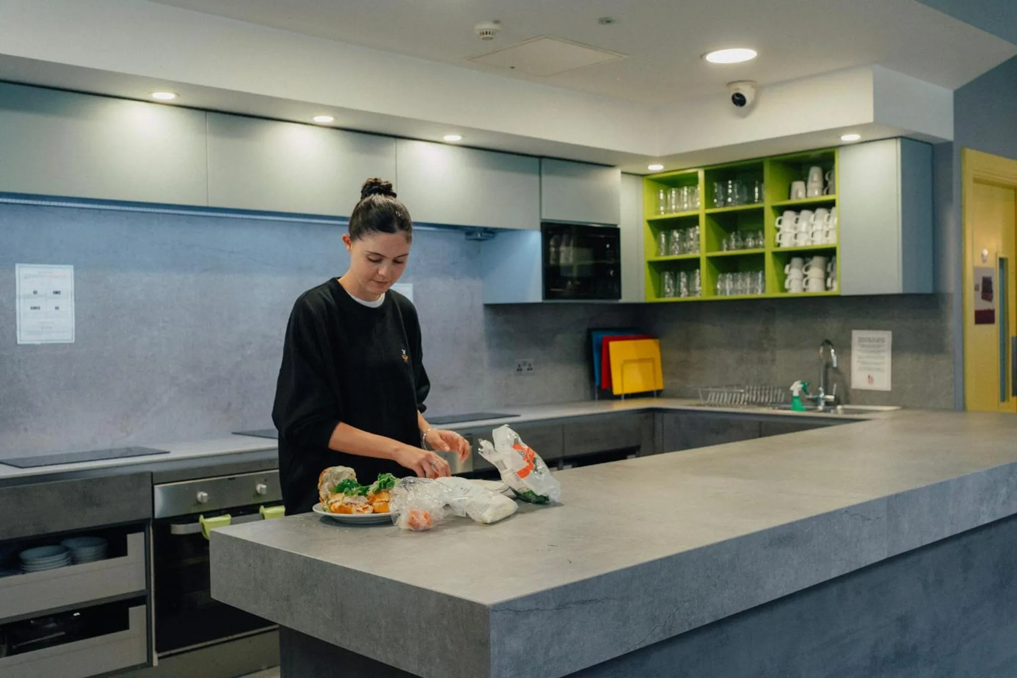 Kitchen or kitchenette in Kinlay Hostel Eyre Square - Best Hostel in Ireland 2025