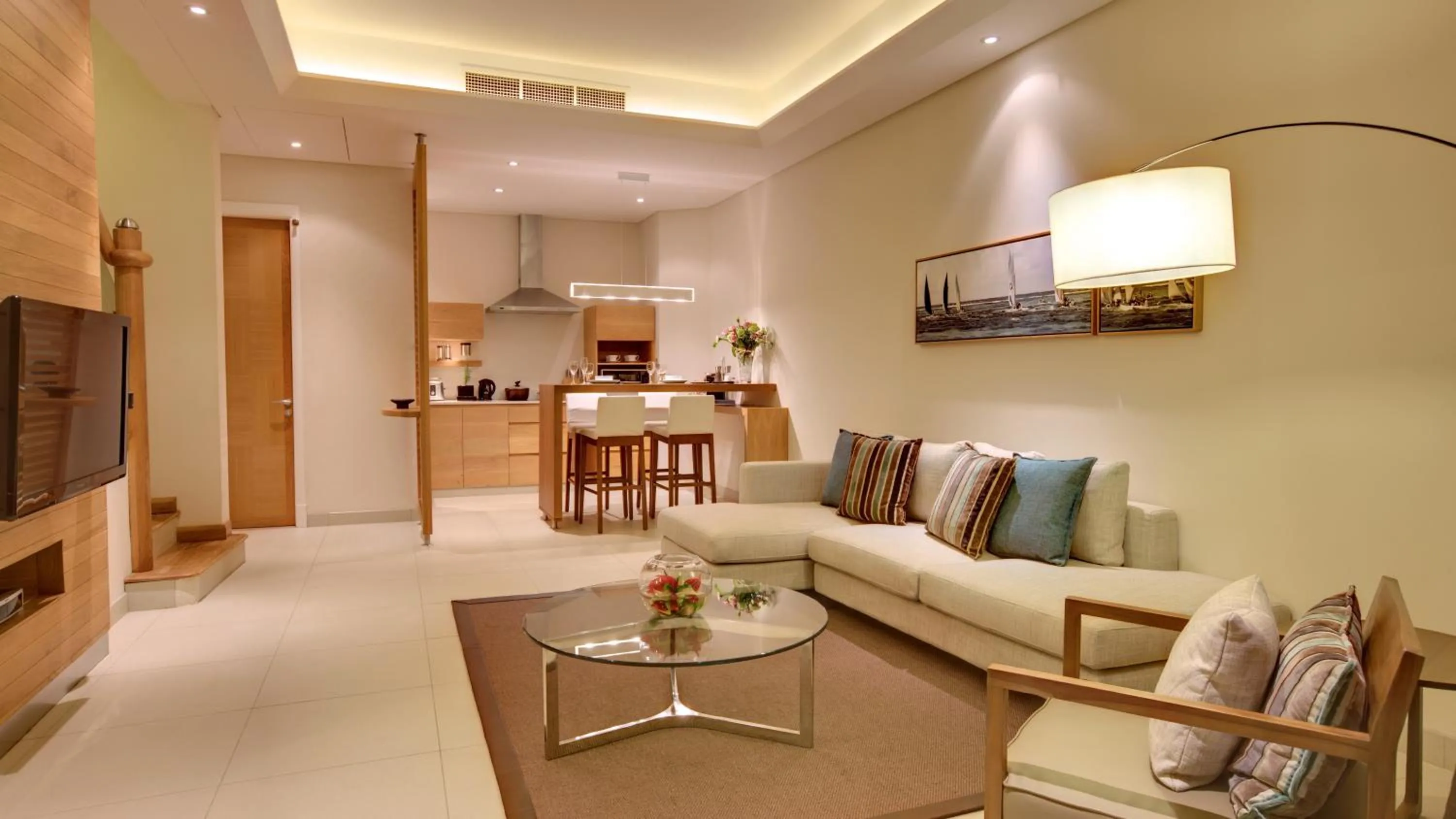 Kitchen or kitchenette in Le Suffren Hotel & Marina