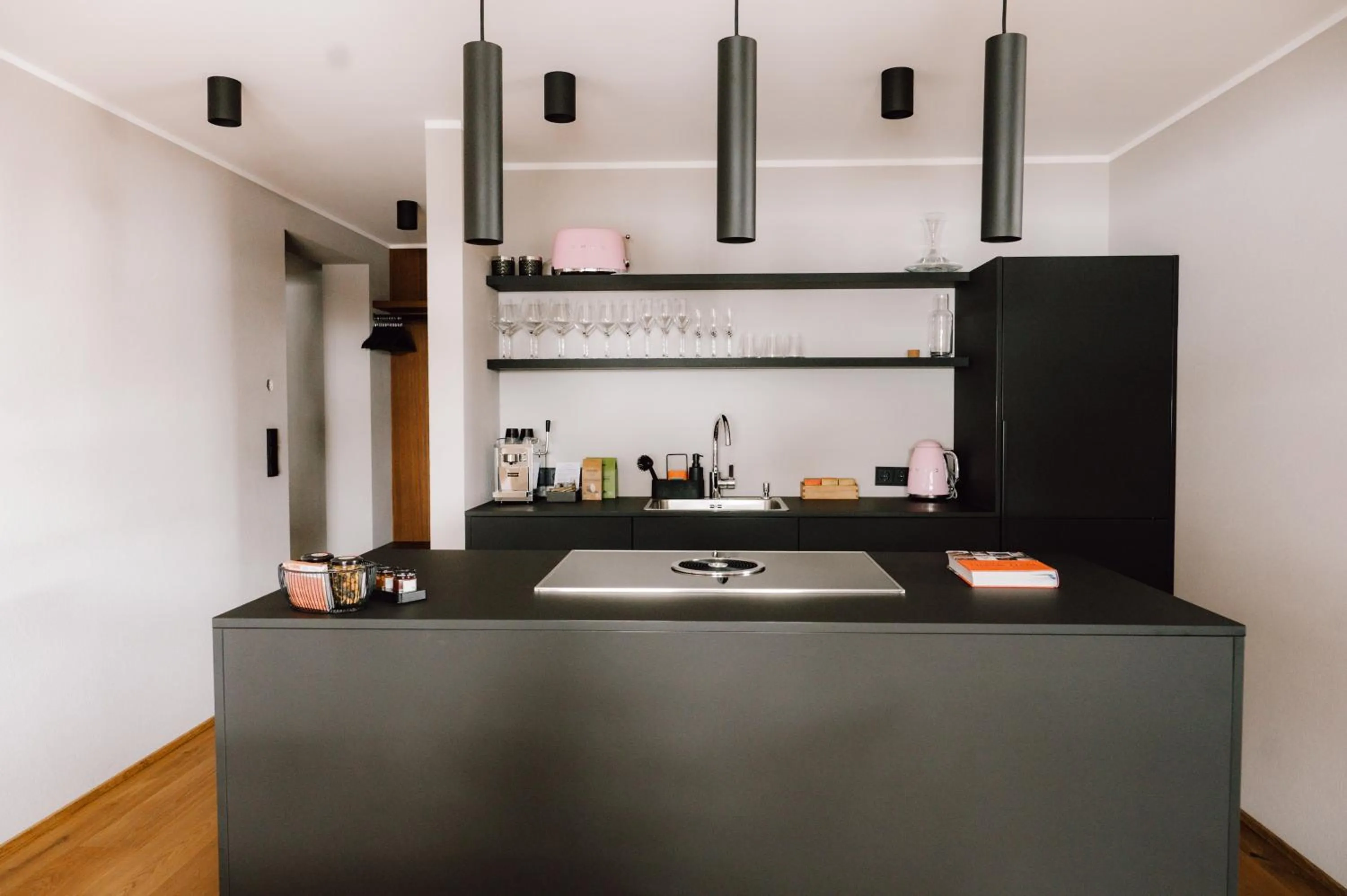 Kitchen or kitchenette in Appart Hotel Knappaboda