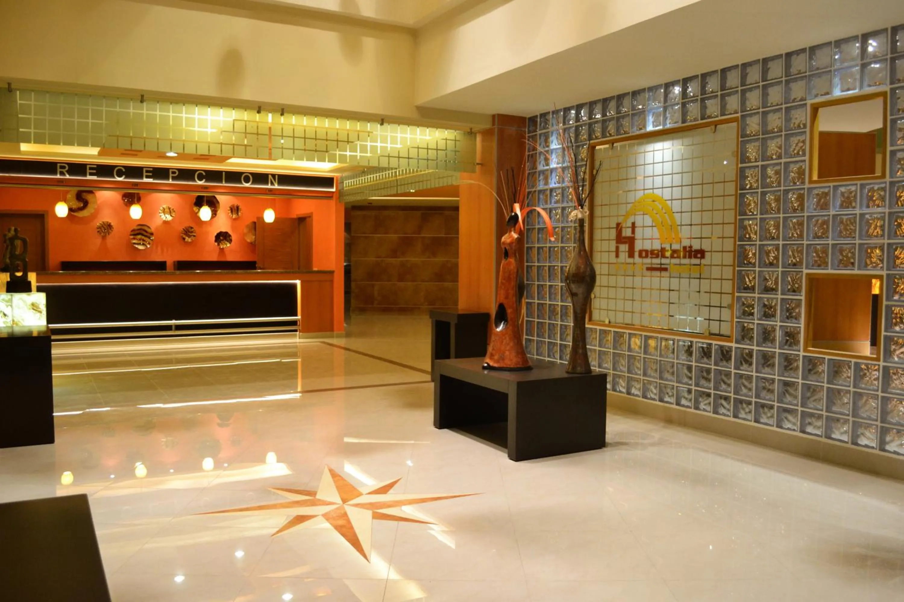 Lobby or reception in Hostalia Hotel Expo & Business Class