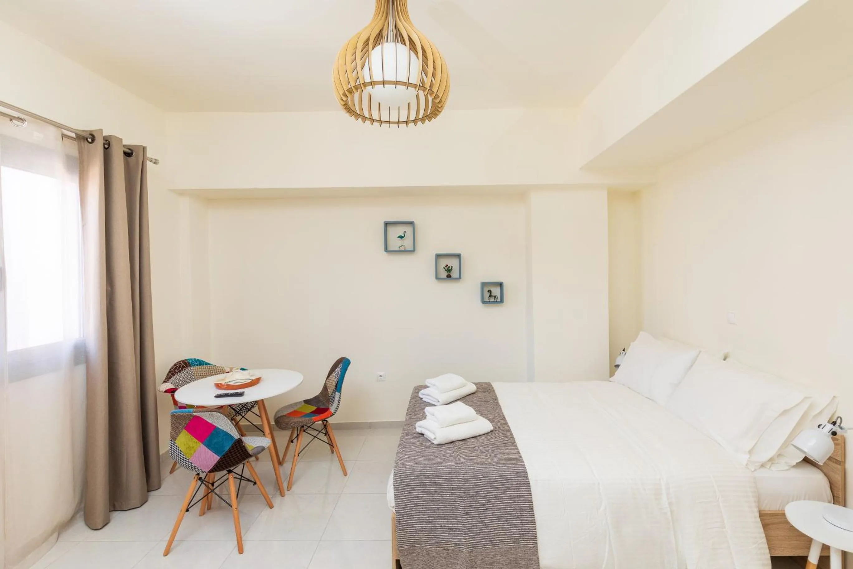 Seating area, Bed in Central Stay Athens