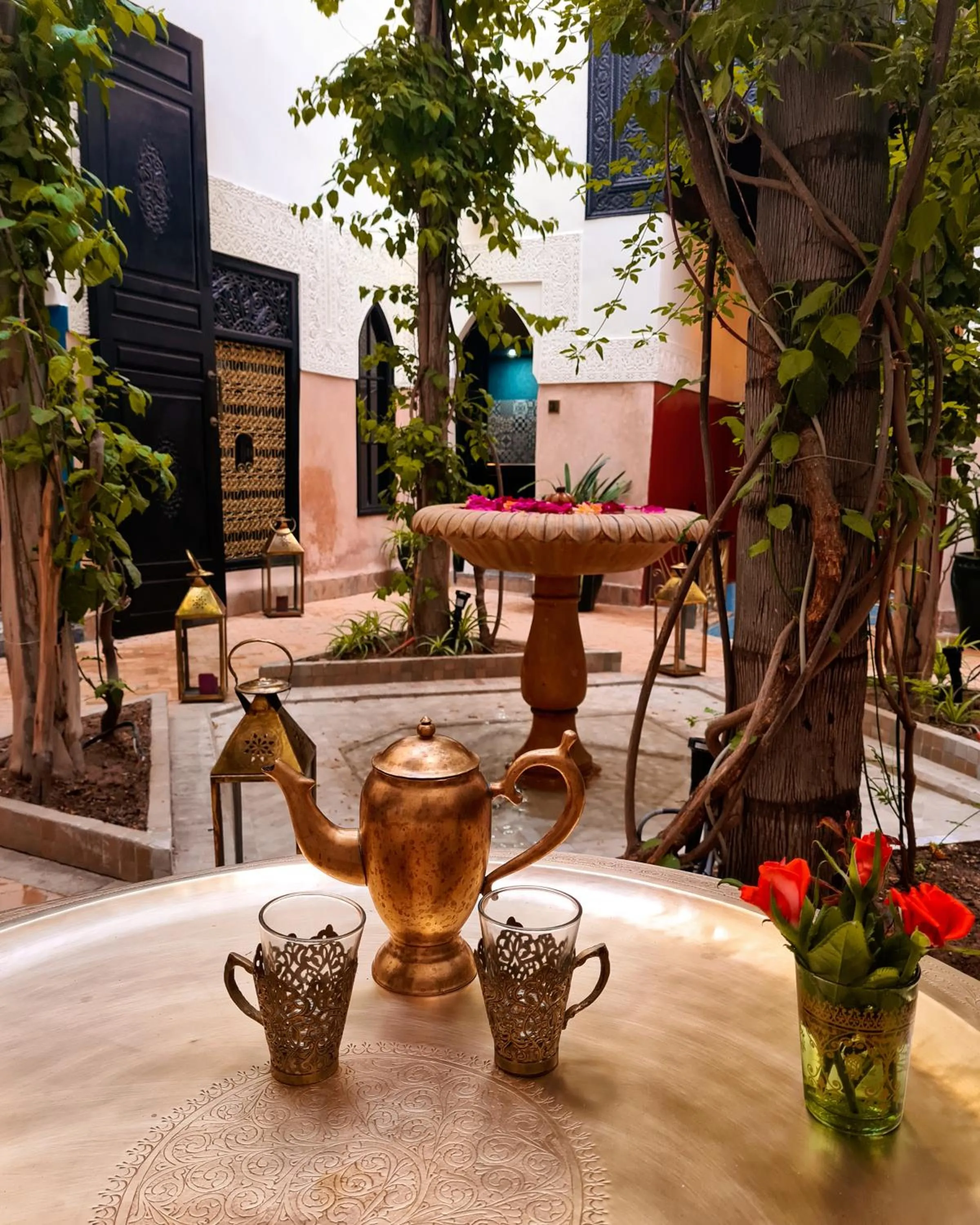 Inner courtyard view in Riad Dar Jaguar