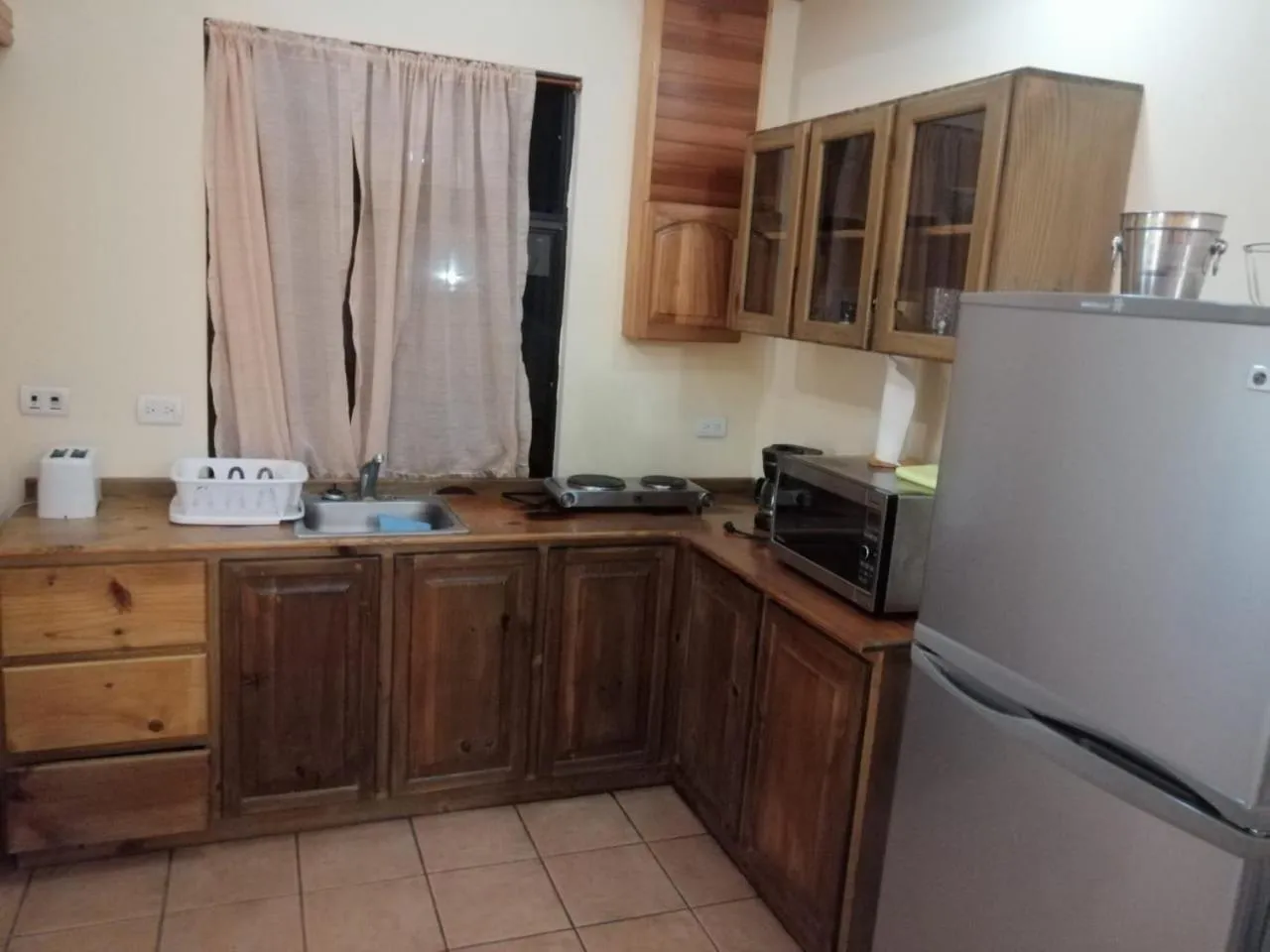 Kitchen or kitchenette in Apartotel Don Francisco