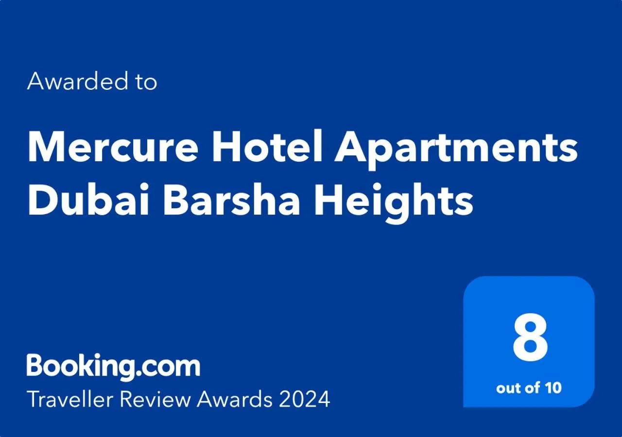 Certificate/Award in Mercure Dubai Barsha Heights Hotel Suites And Apartments