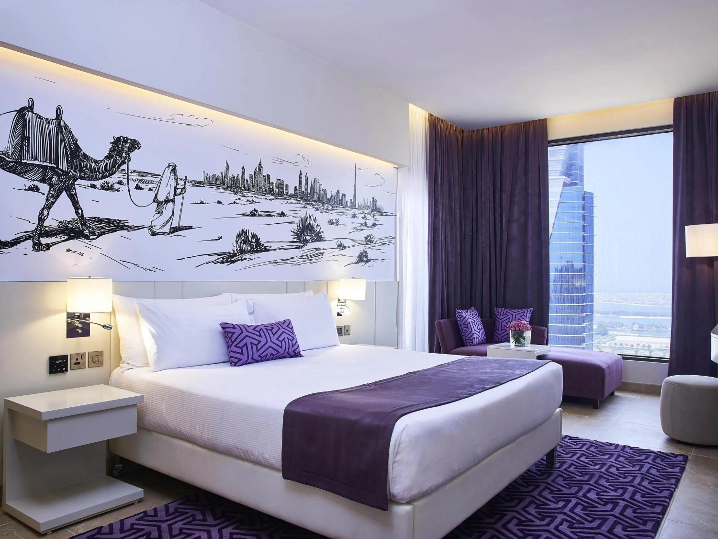 Bedroom, Bed in Mercure Dubai Barsha Heights Hotel Suites And Apartments